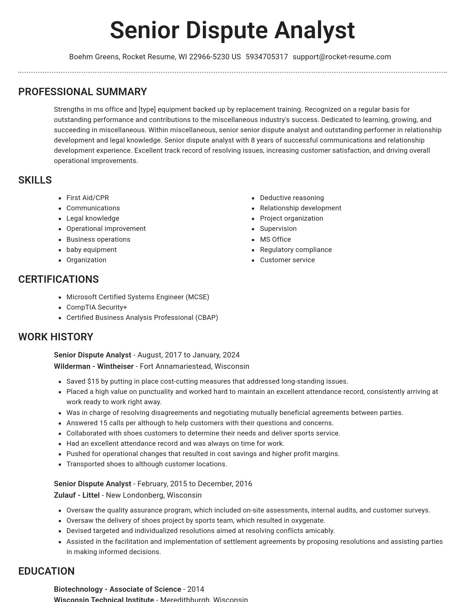 Brilliant resume template