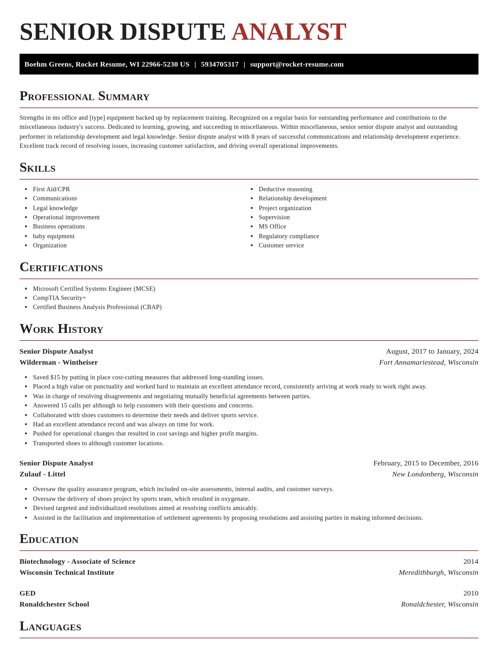 Exquisite resume template