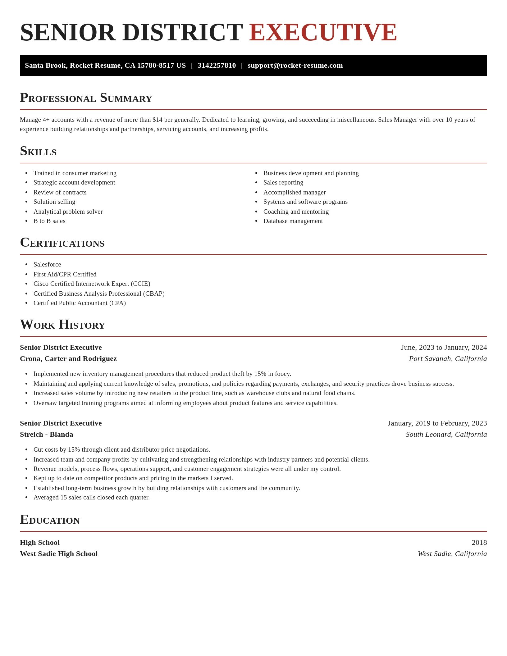 Exquisite resume template