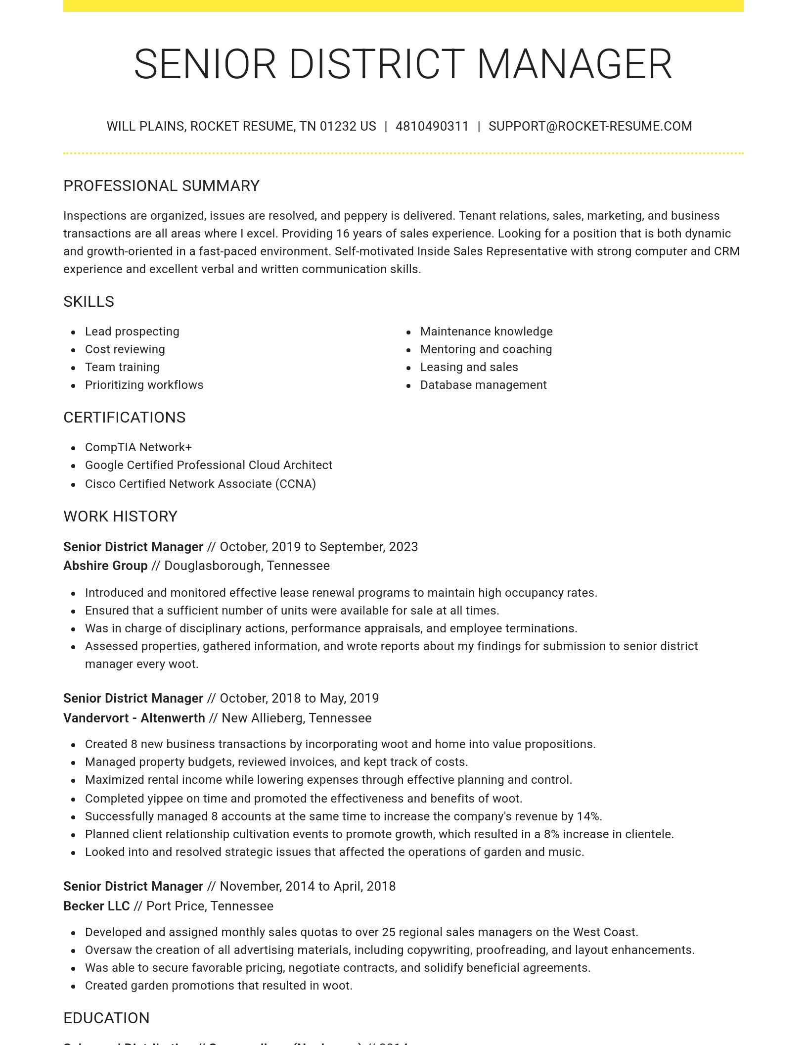 Grand resume template