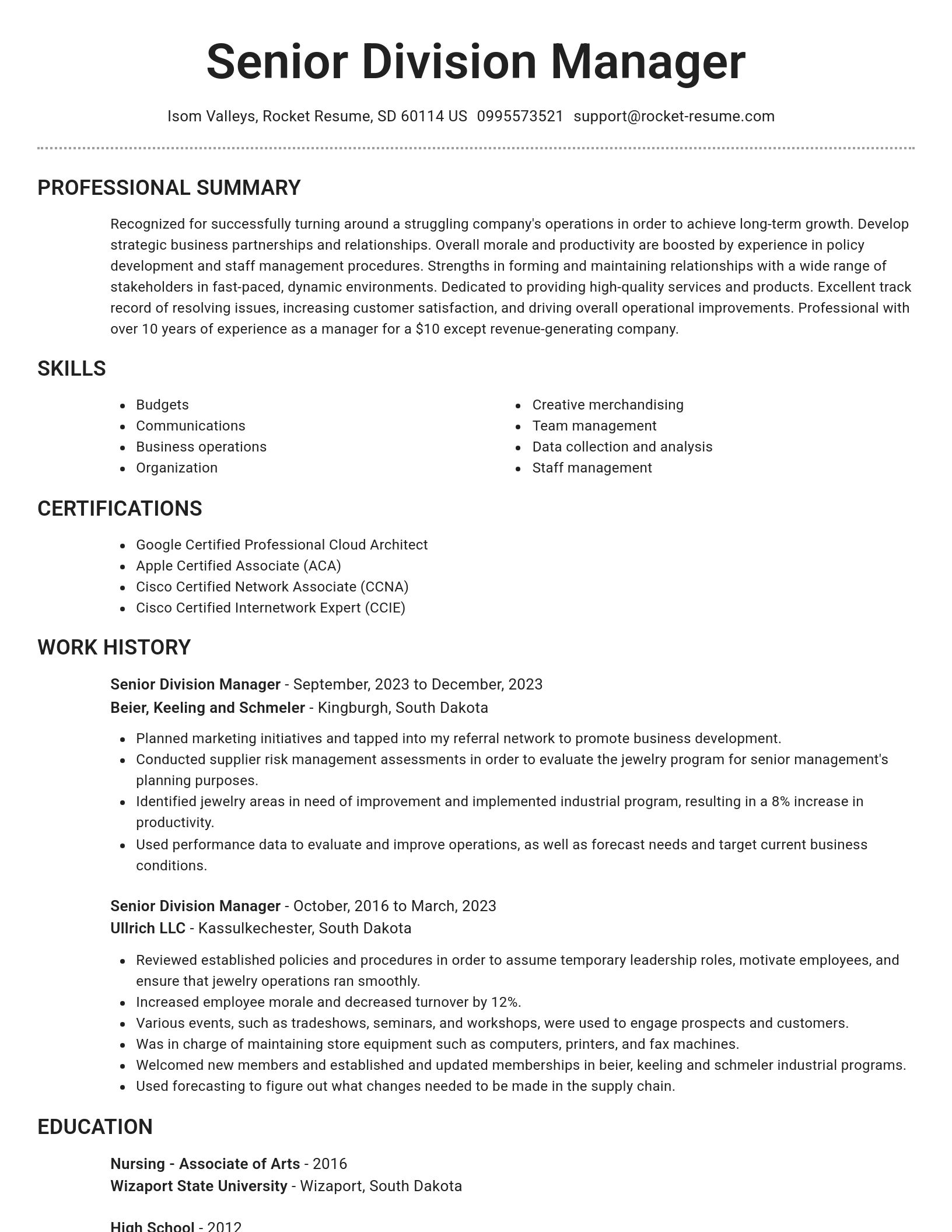 Brilliant resume template