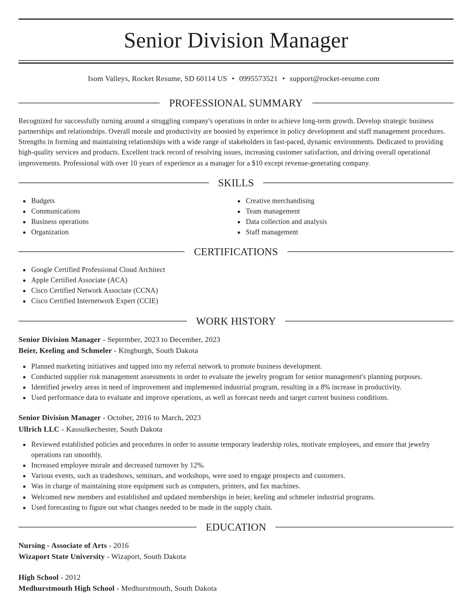 Elegant resume template