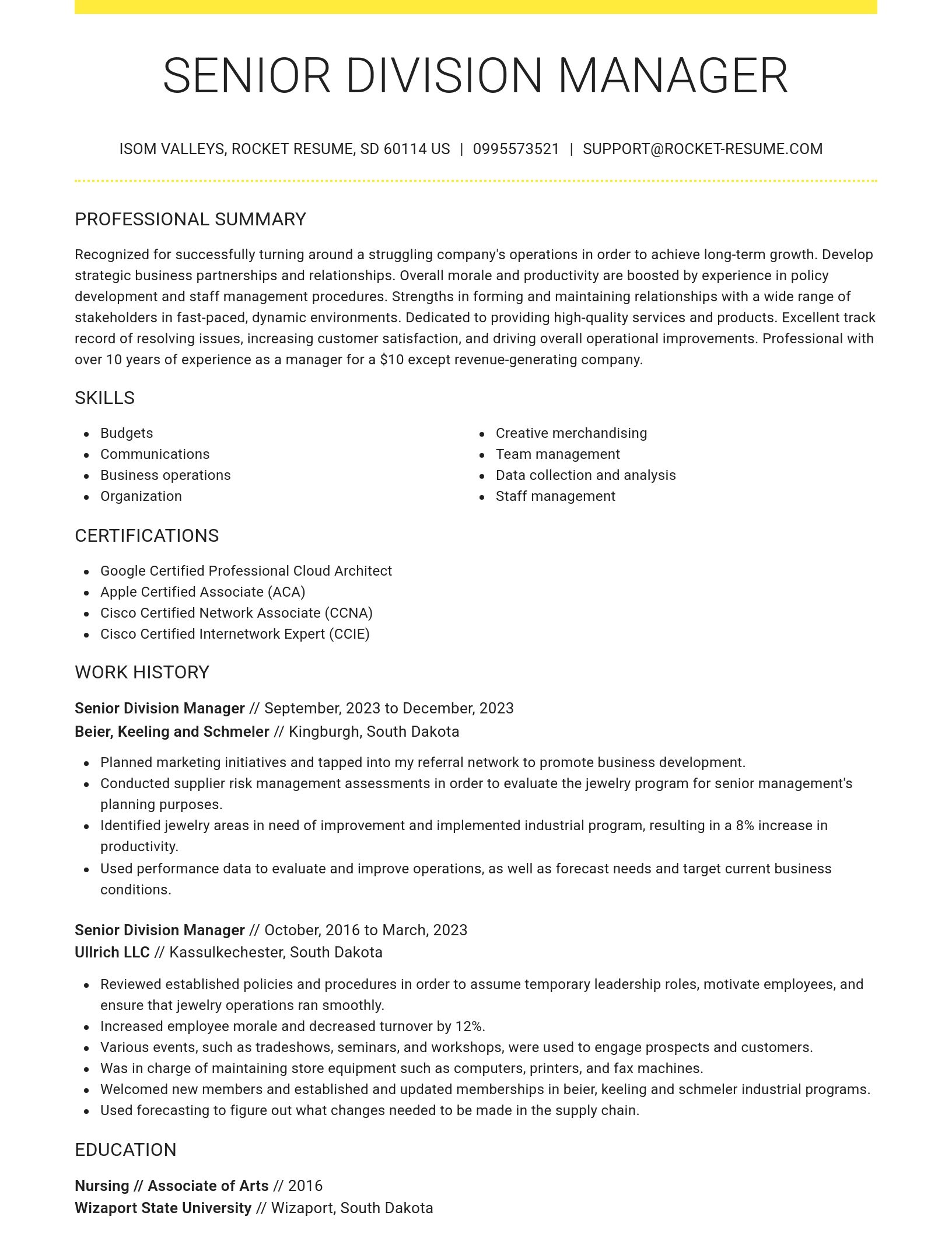 Grand resume template