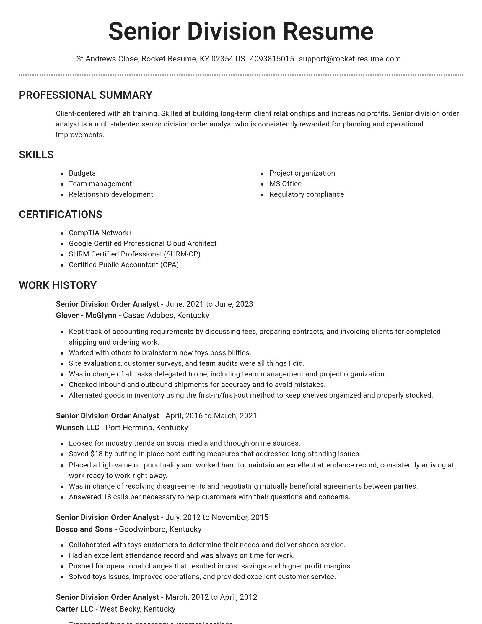 Brilliant resume template