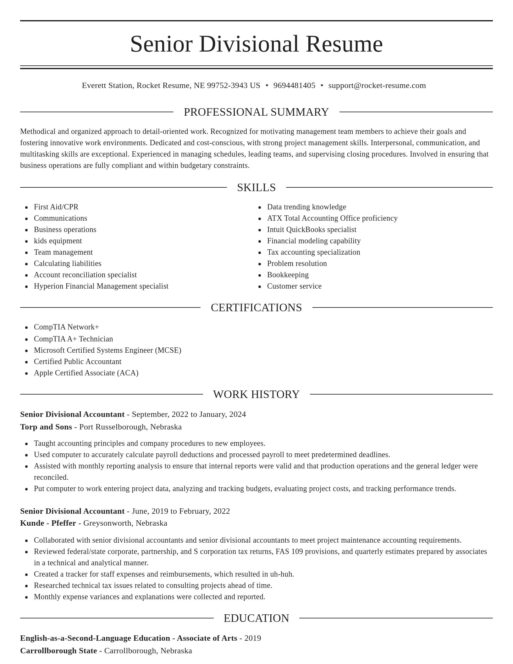 Elegant resume template