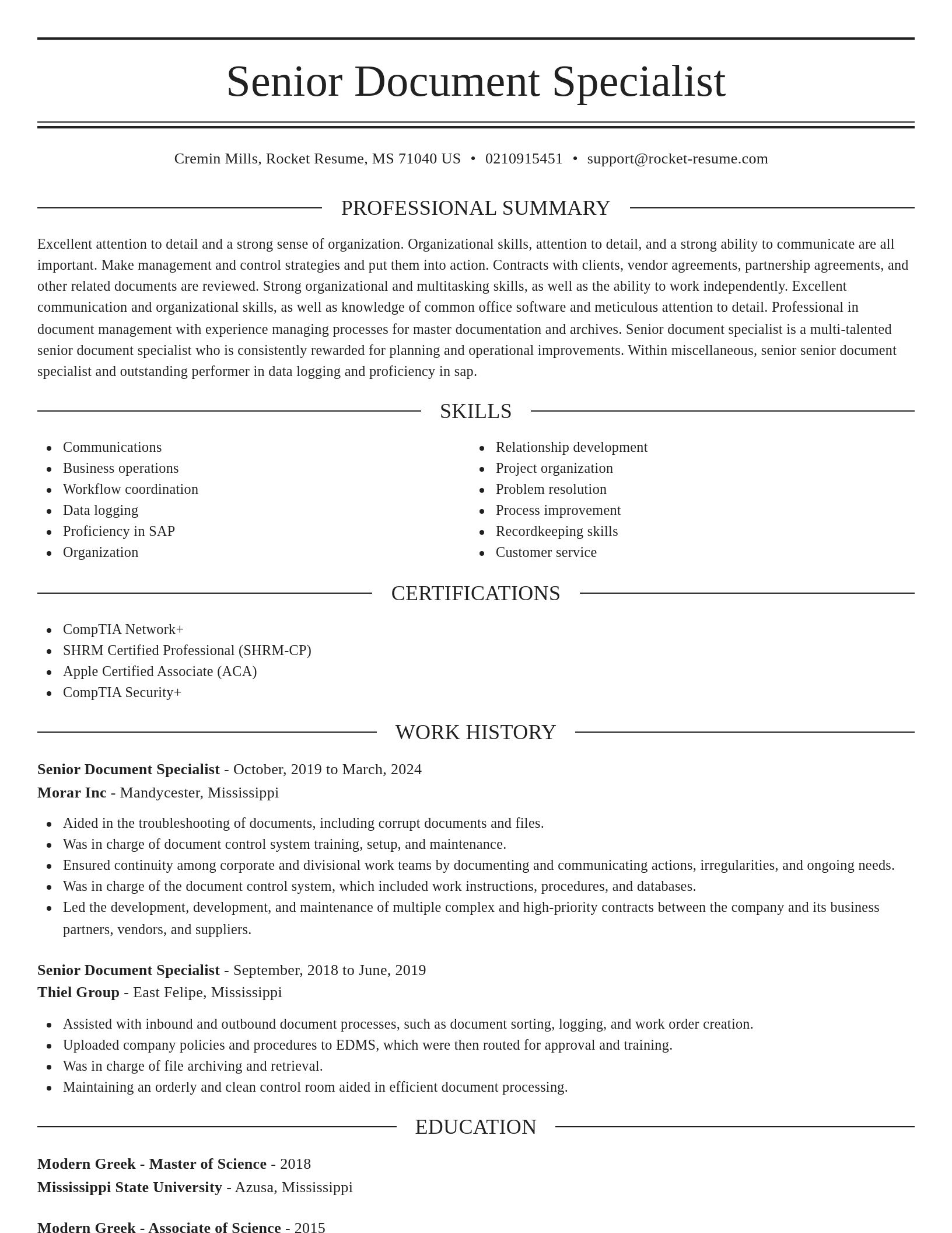 Elegant resume template