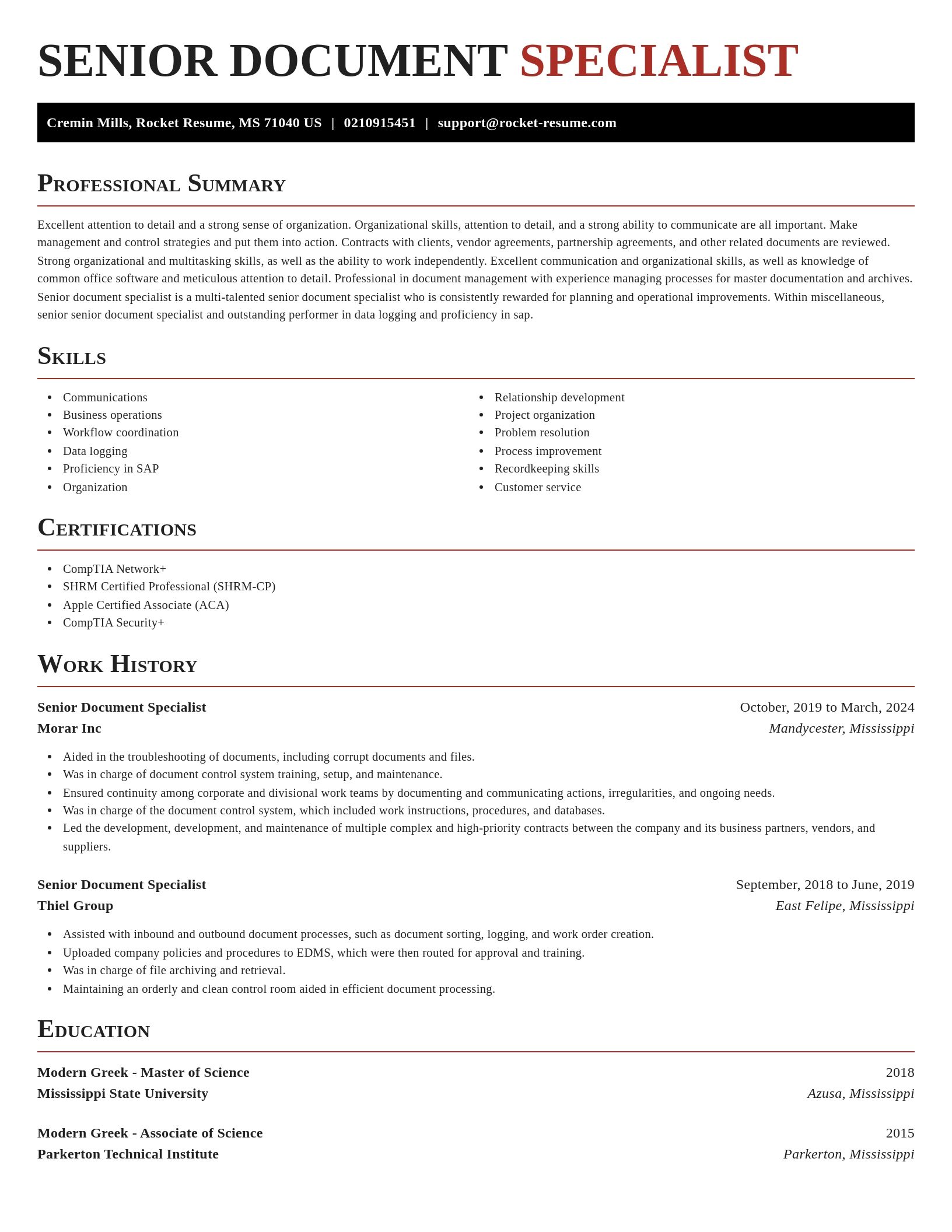 Exquisite resume template
