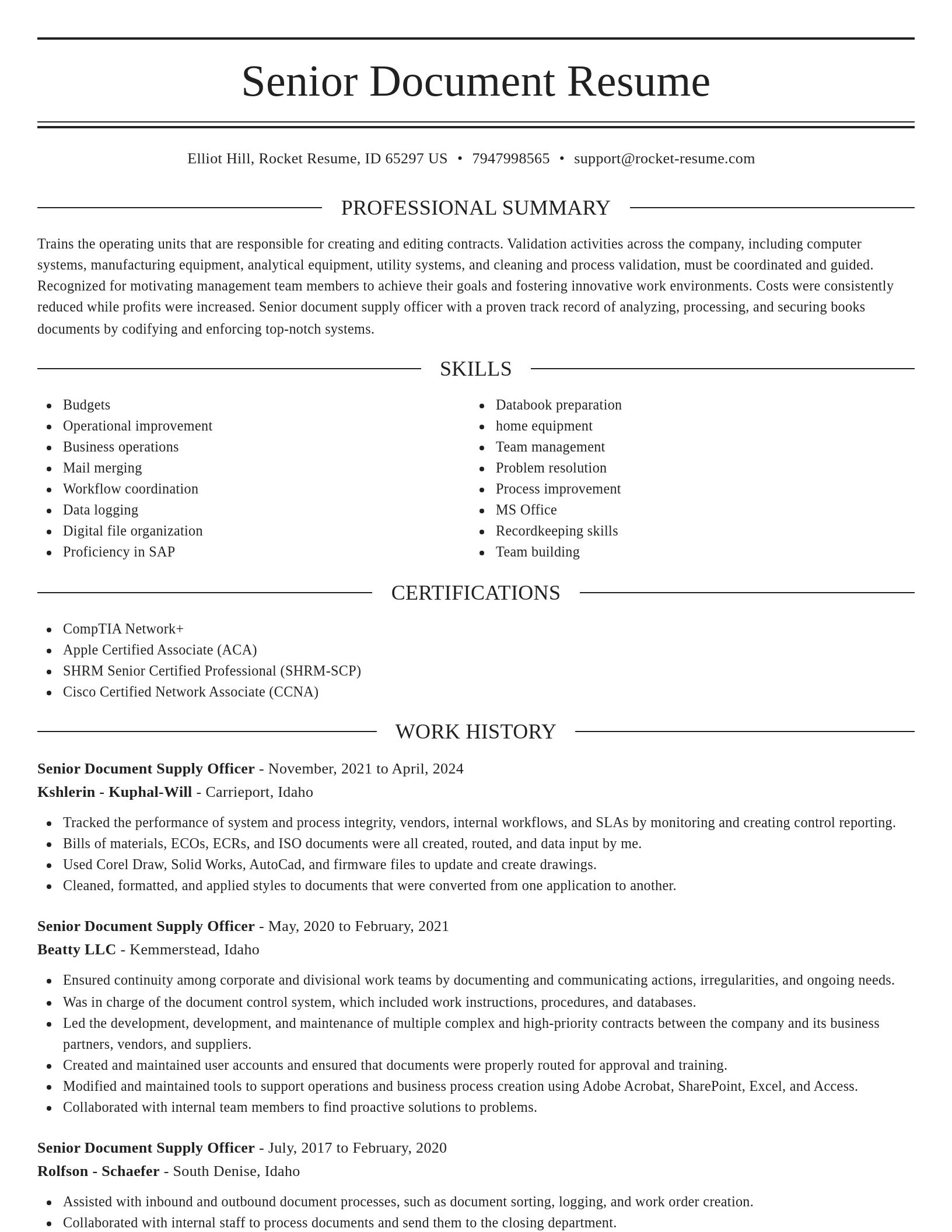 Elegant resume template