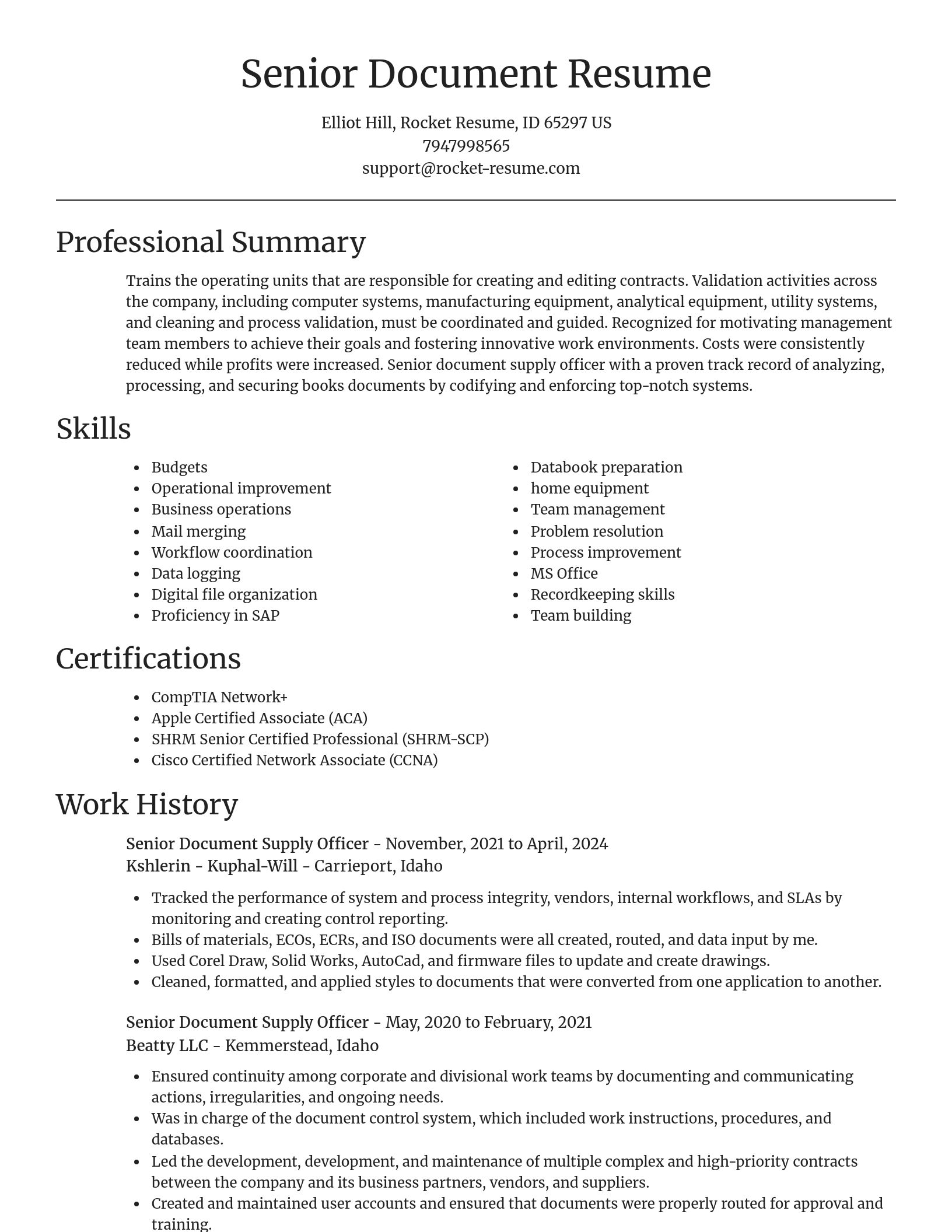 Focal Point resume template