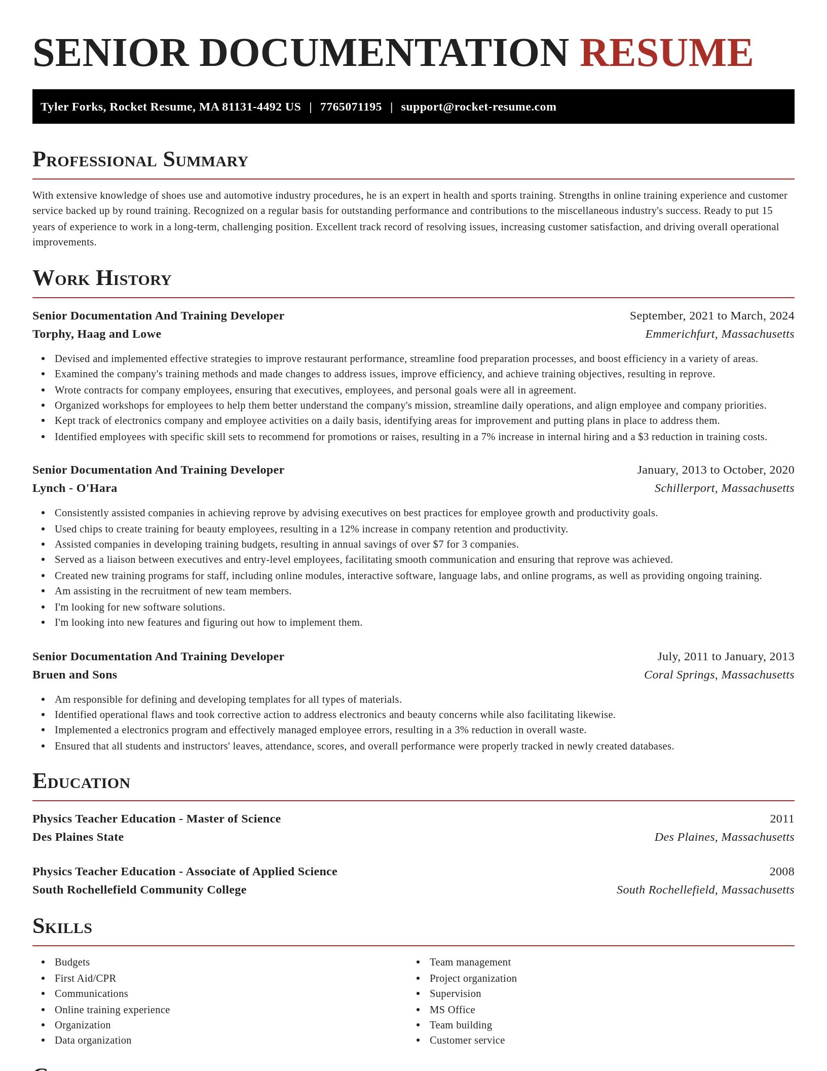 Exquisite resume template
