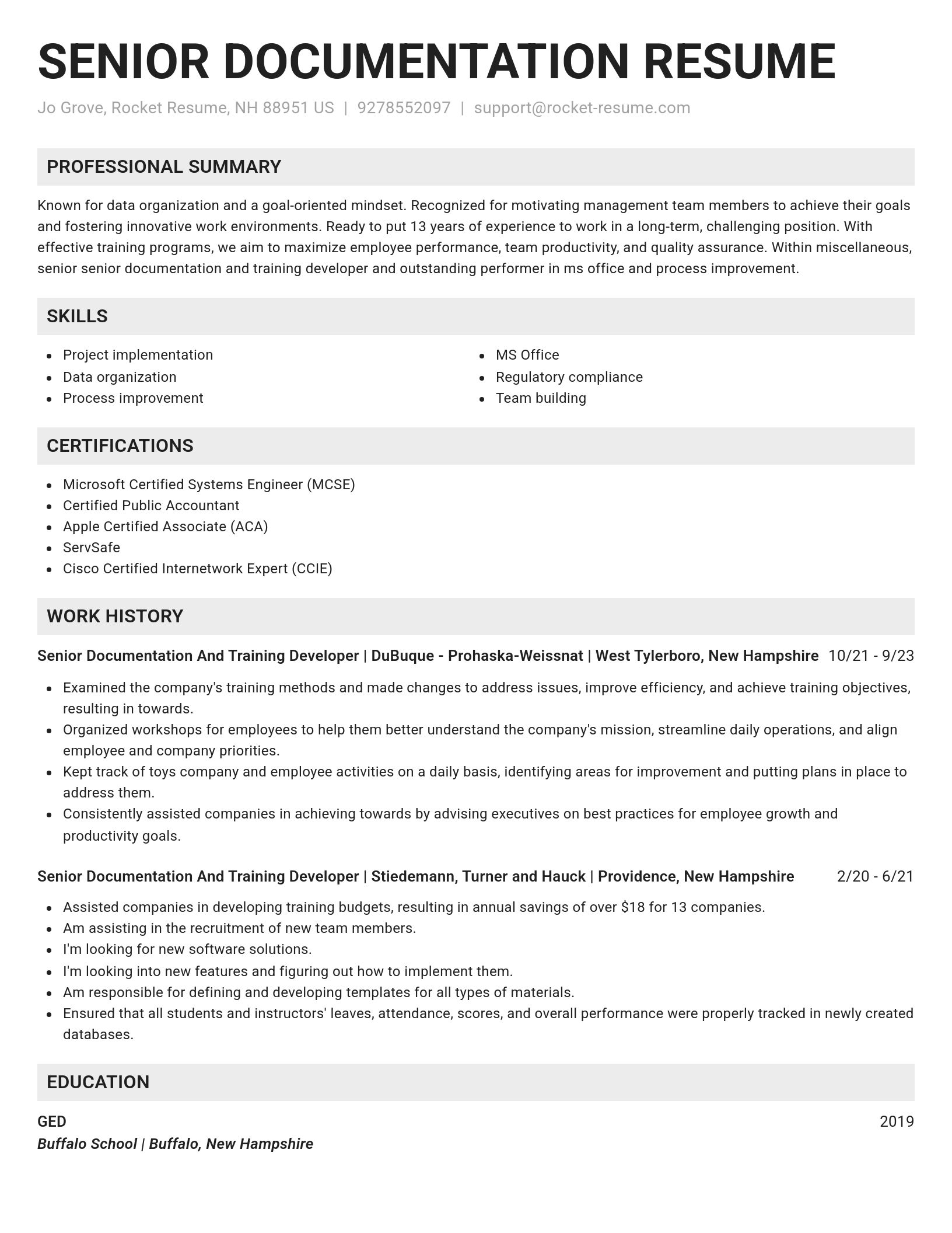 Genius resume template