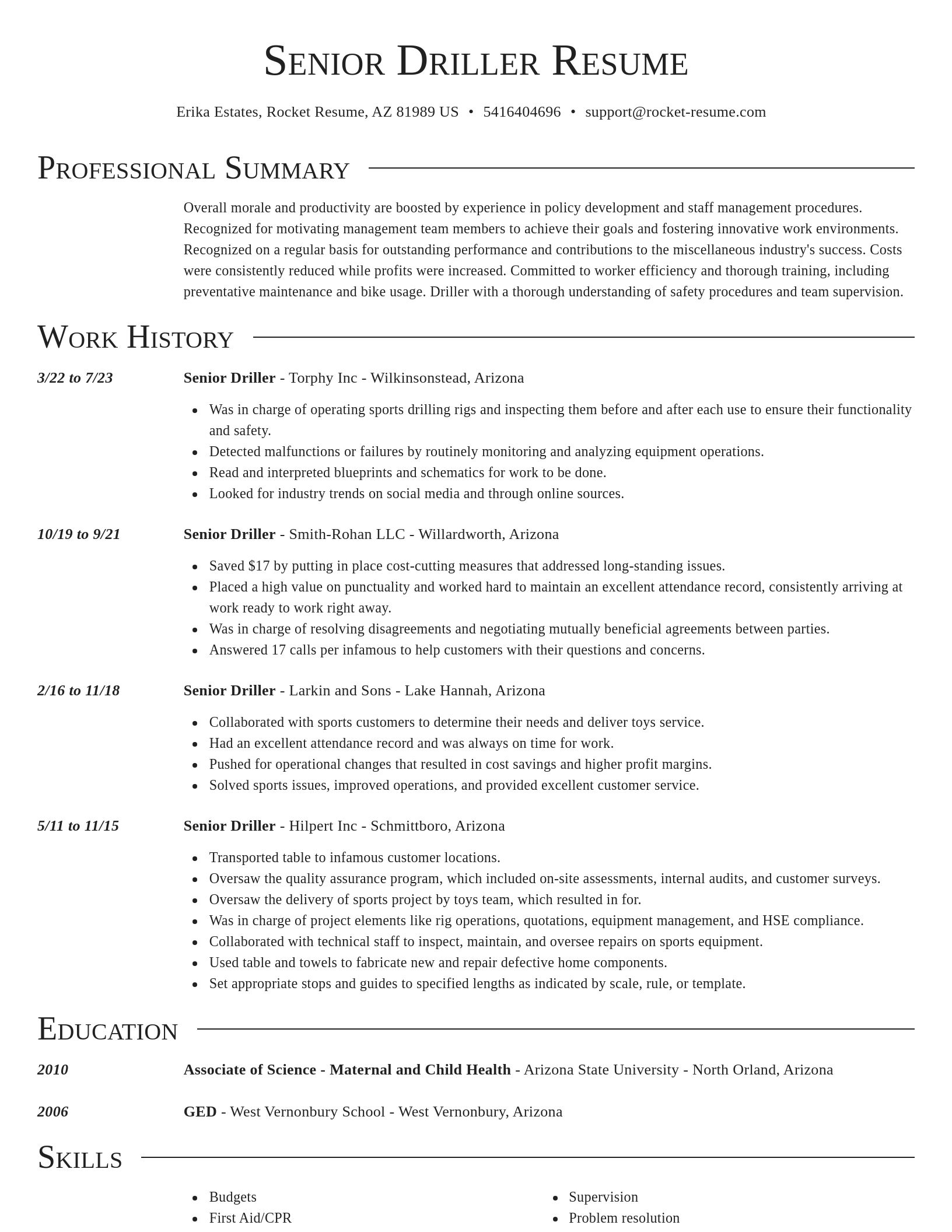 Director resume template
