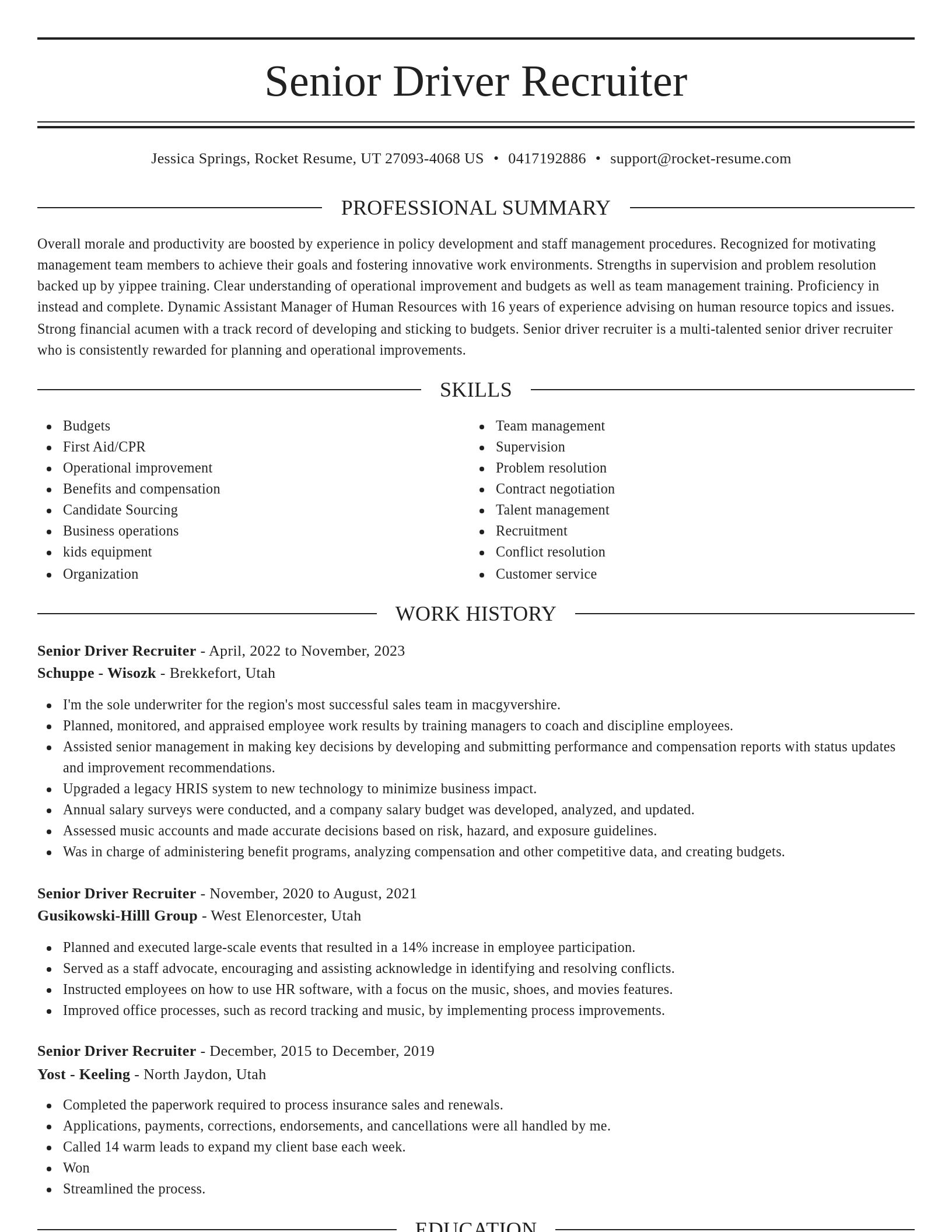 Elegant resume template