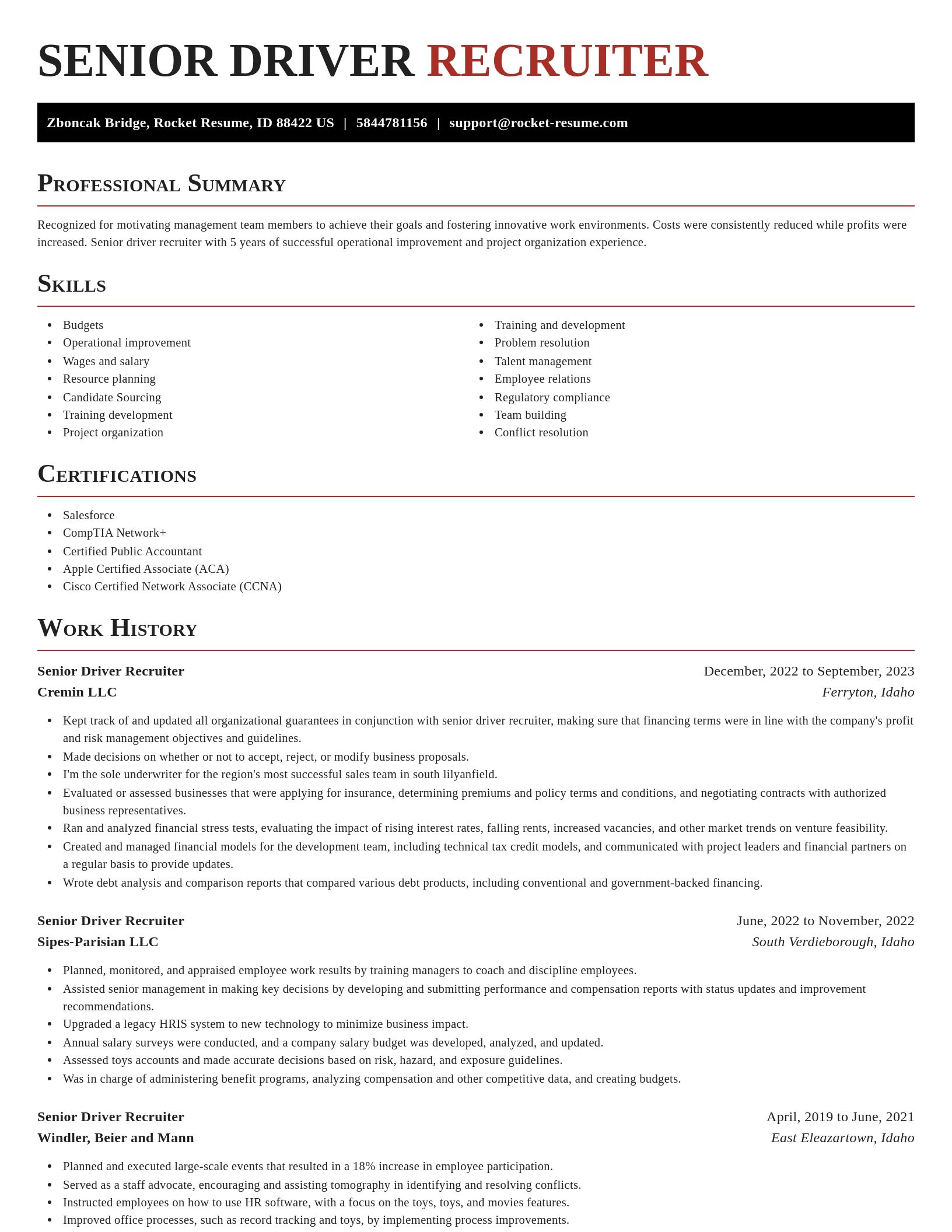 Exquisite resume template