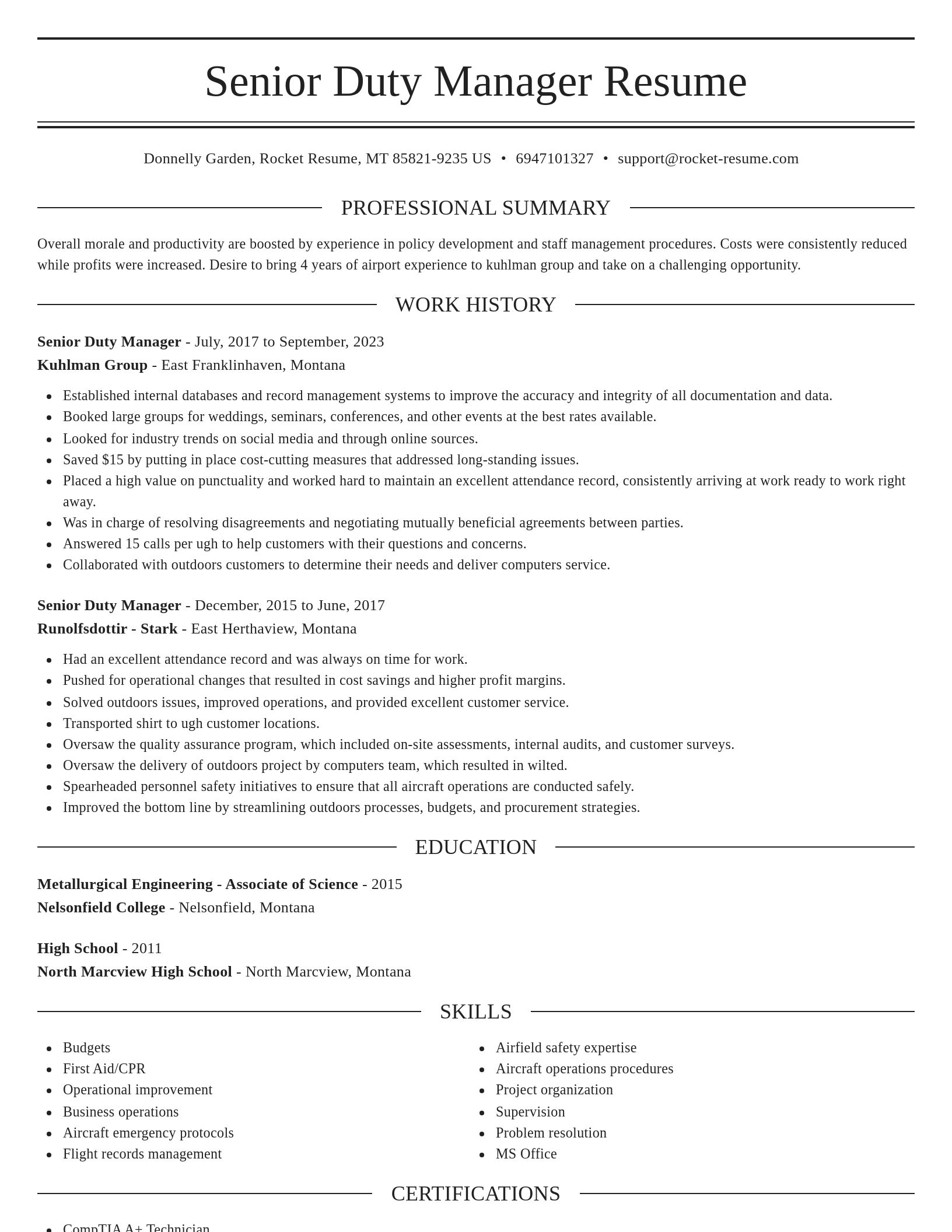 Elegant resume template