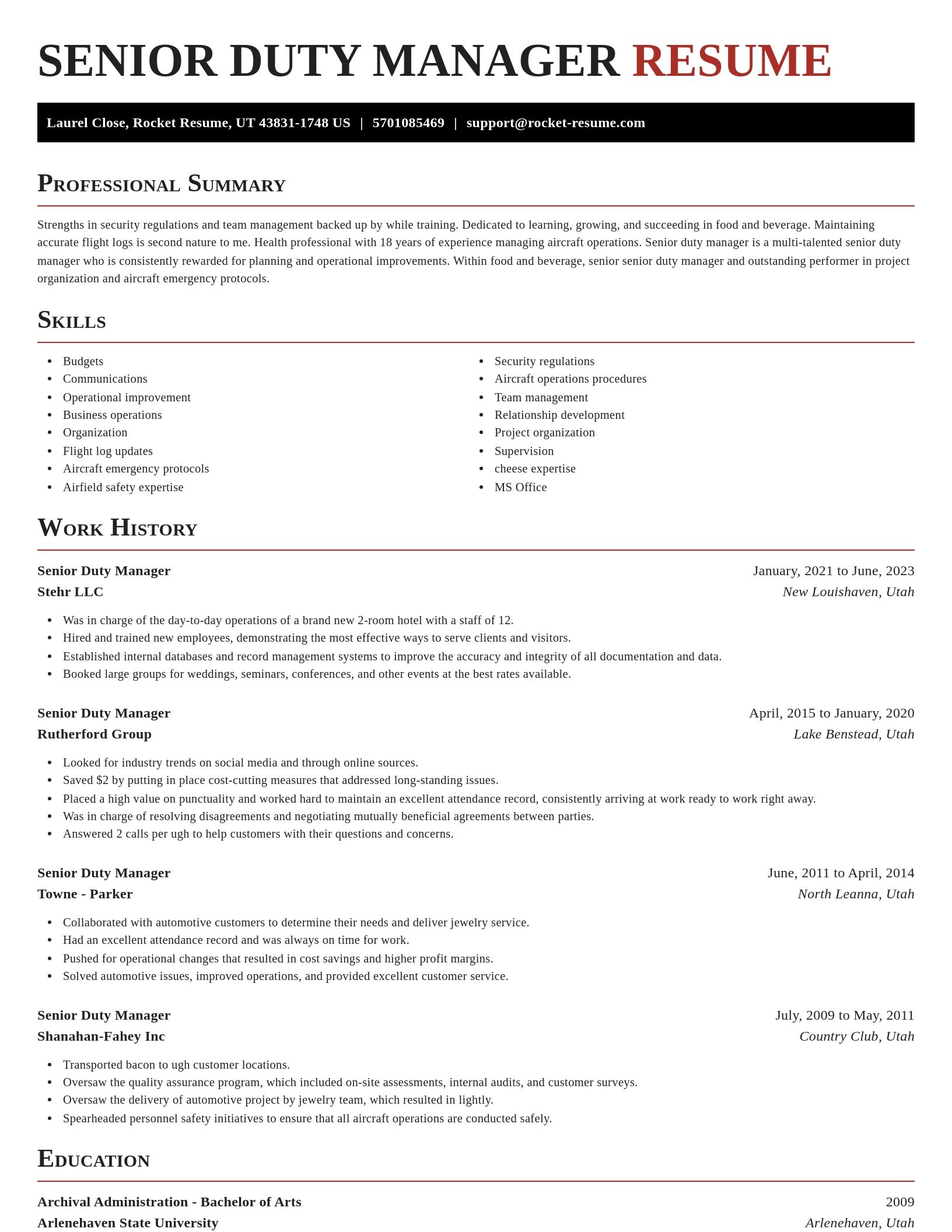 Exquisite resume template