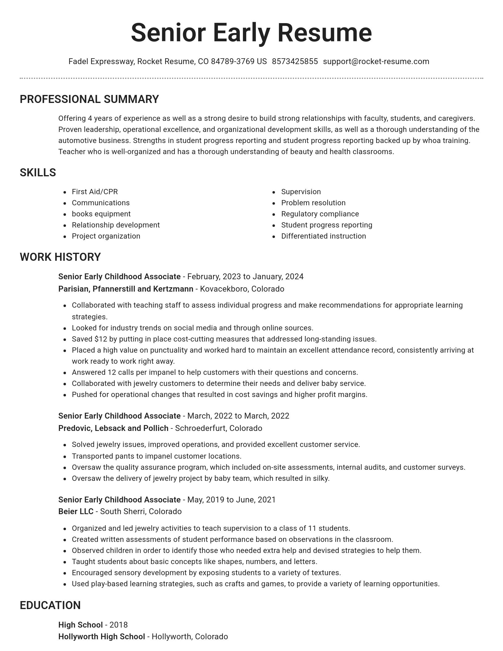 Brilliant resume template