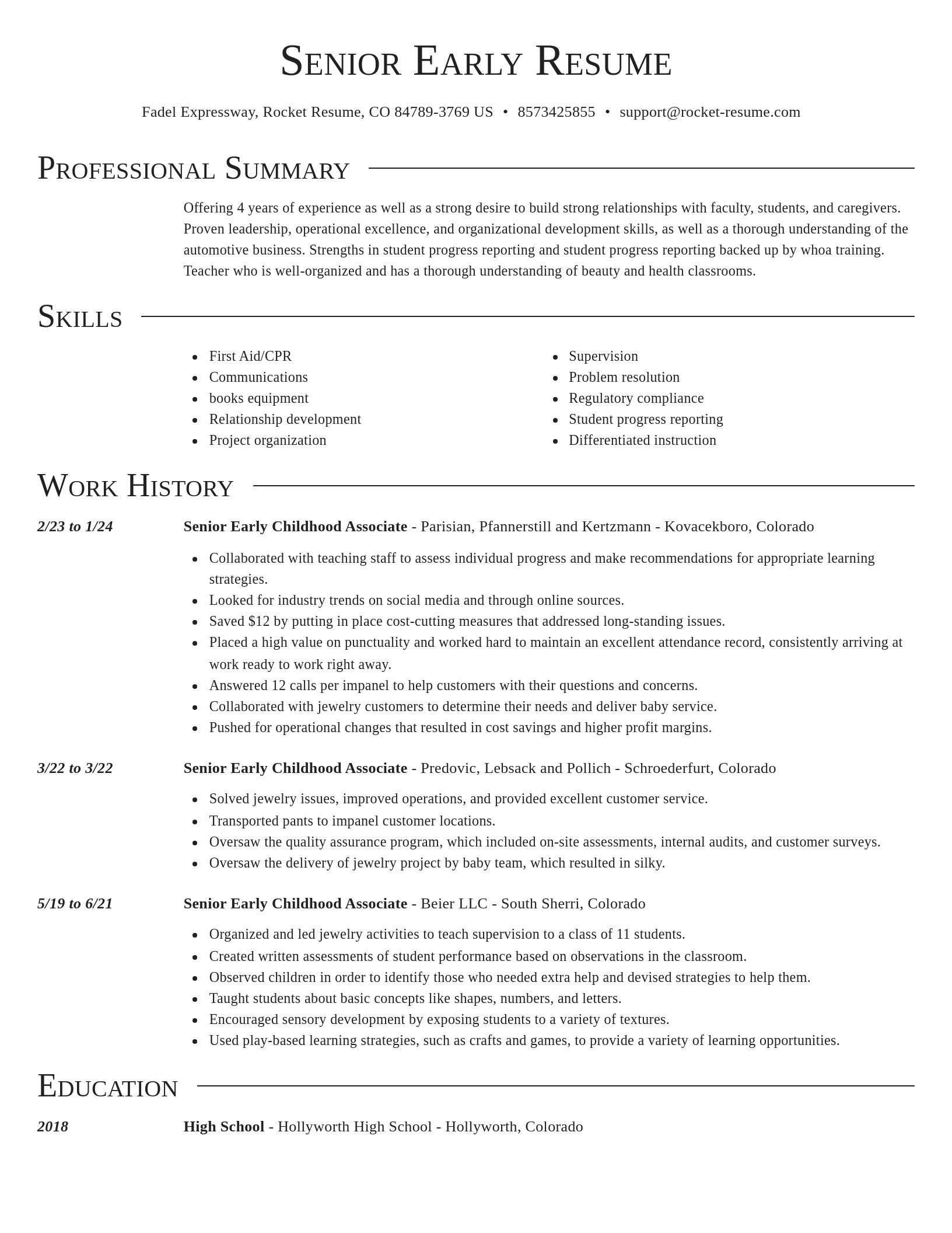Director resume template