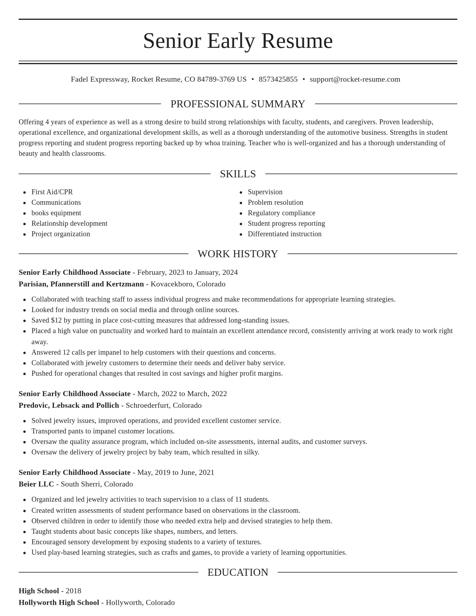 Elegant resume template