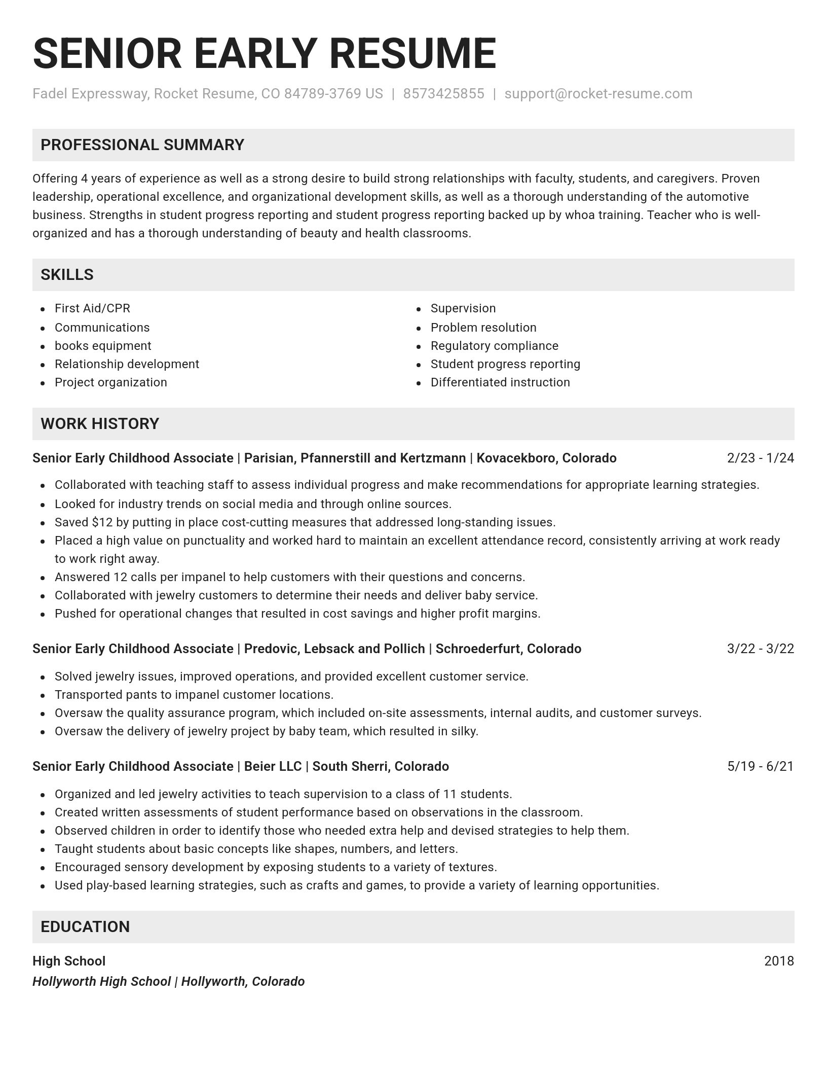 Genius resume template