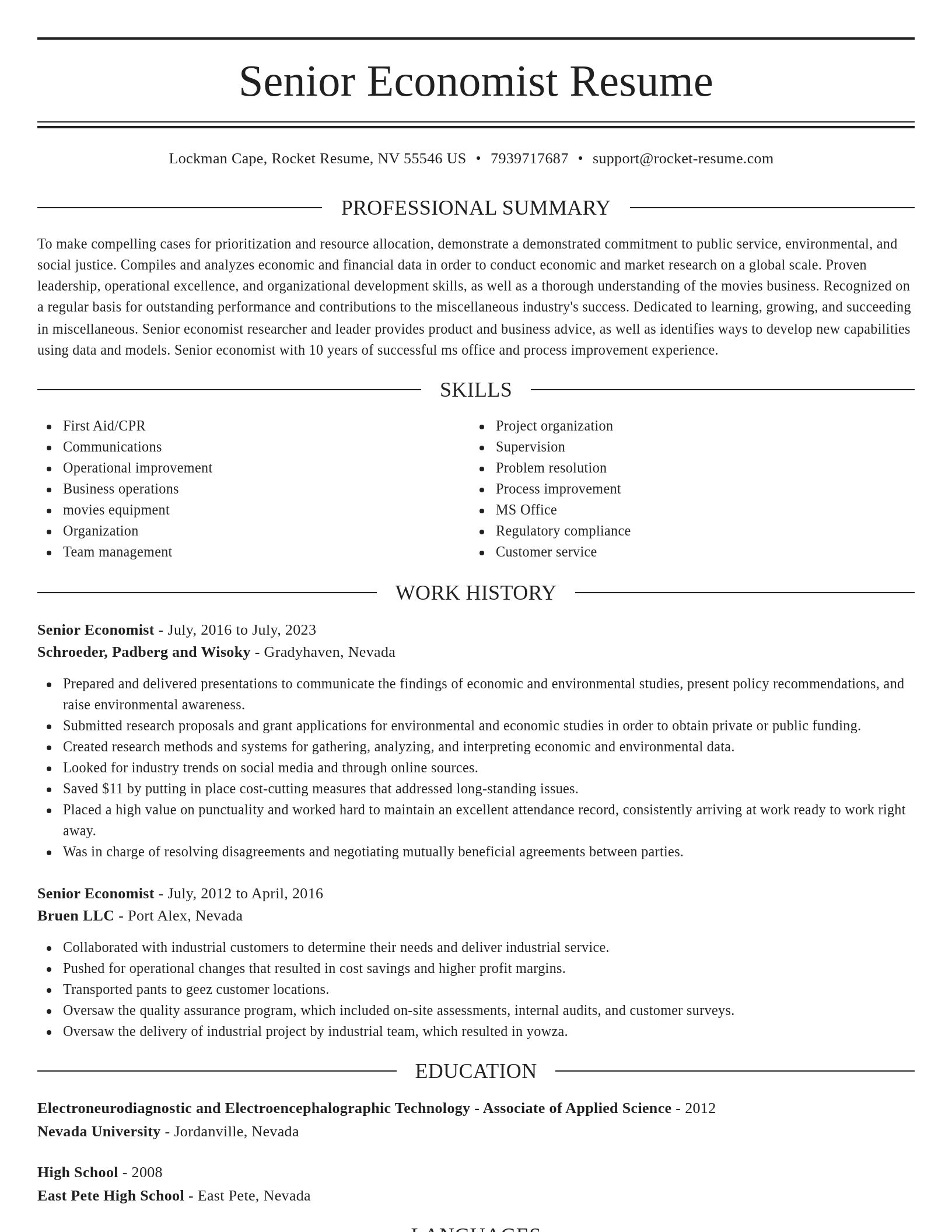 Elegant resume template