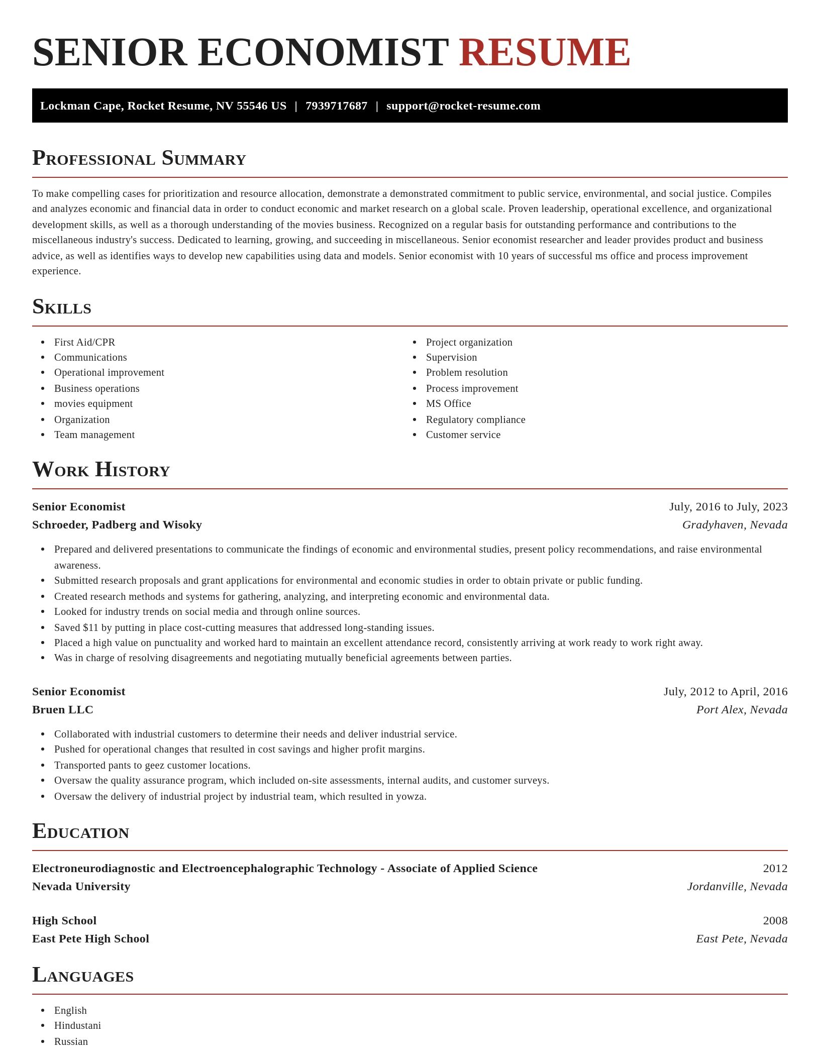 Exquisite resume template