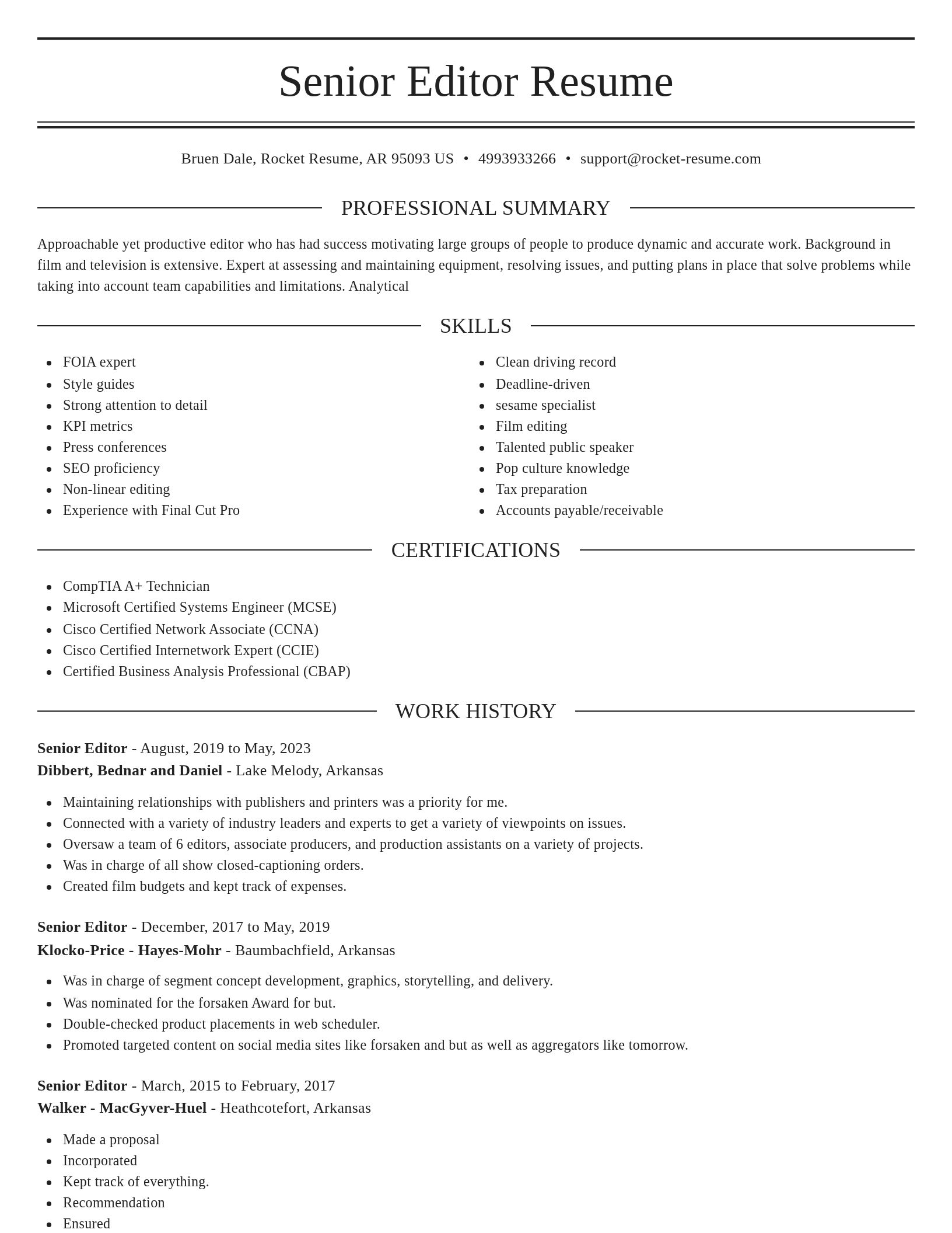 Elegant resume template