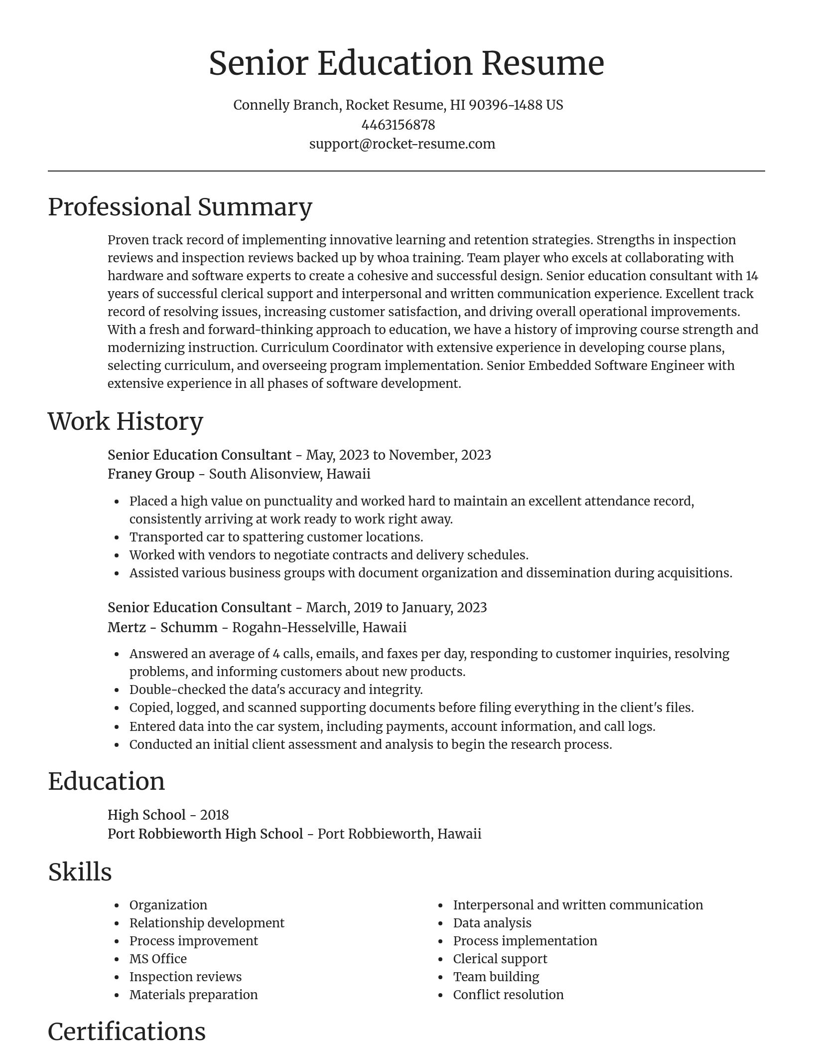 Focal Point resume template