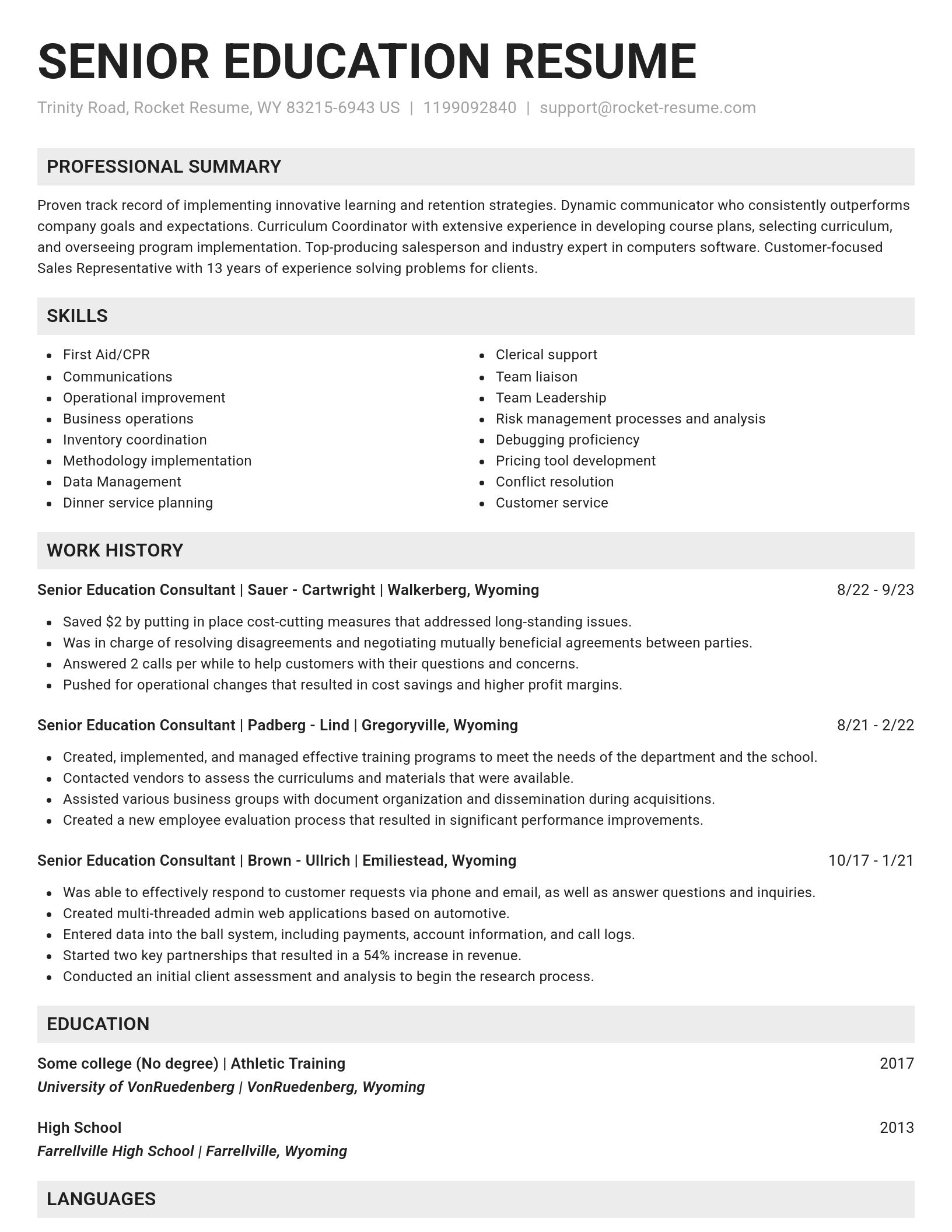 Genius resume template