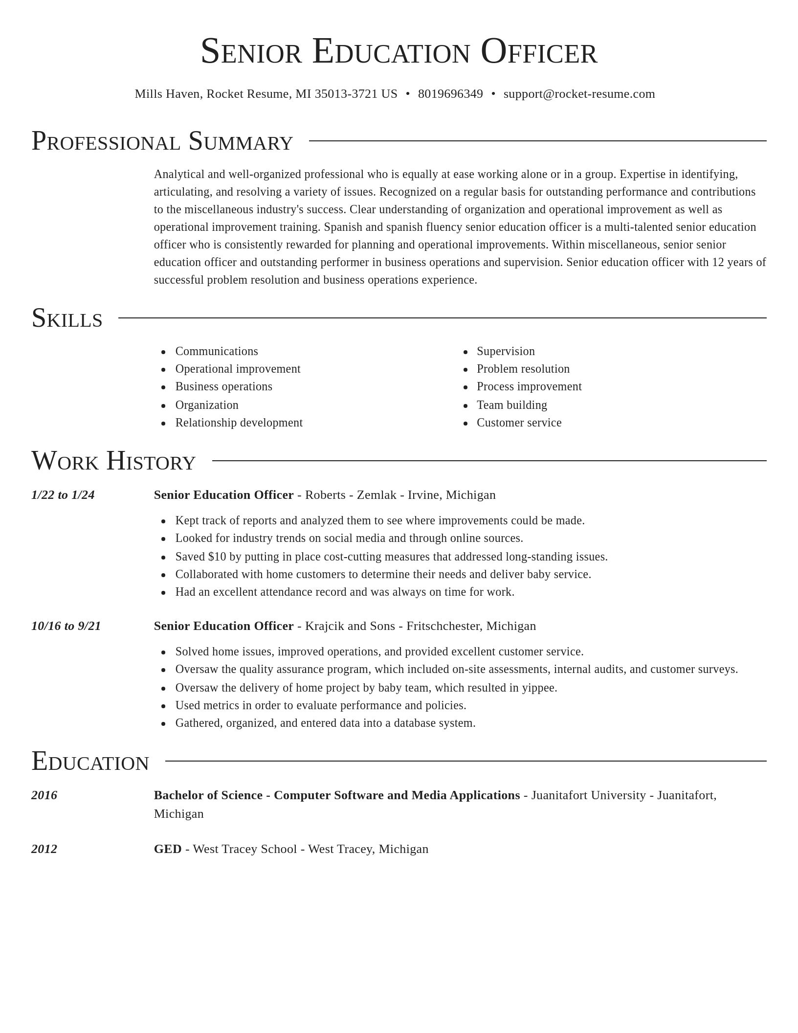 Director resume template