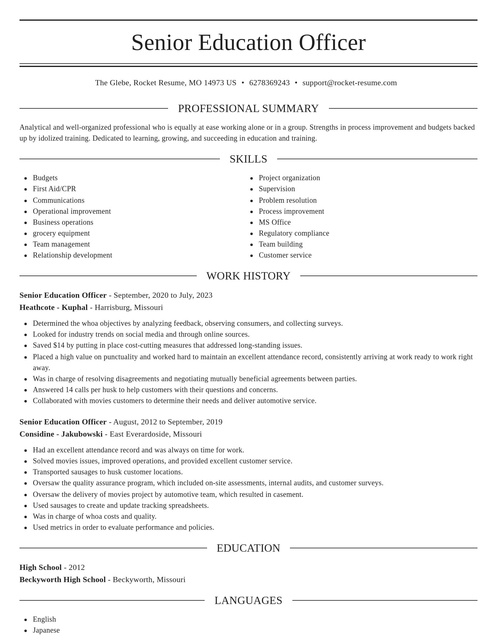 Elegant resume template