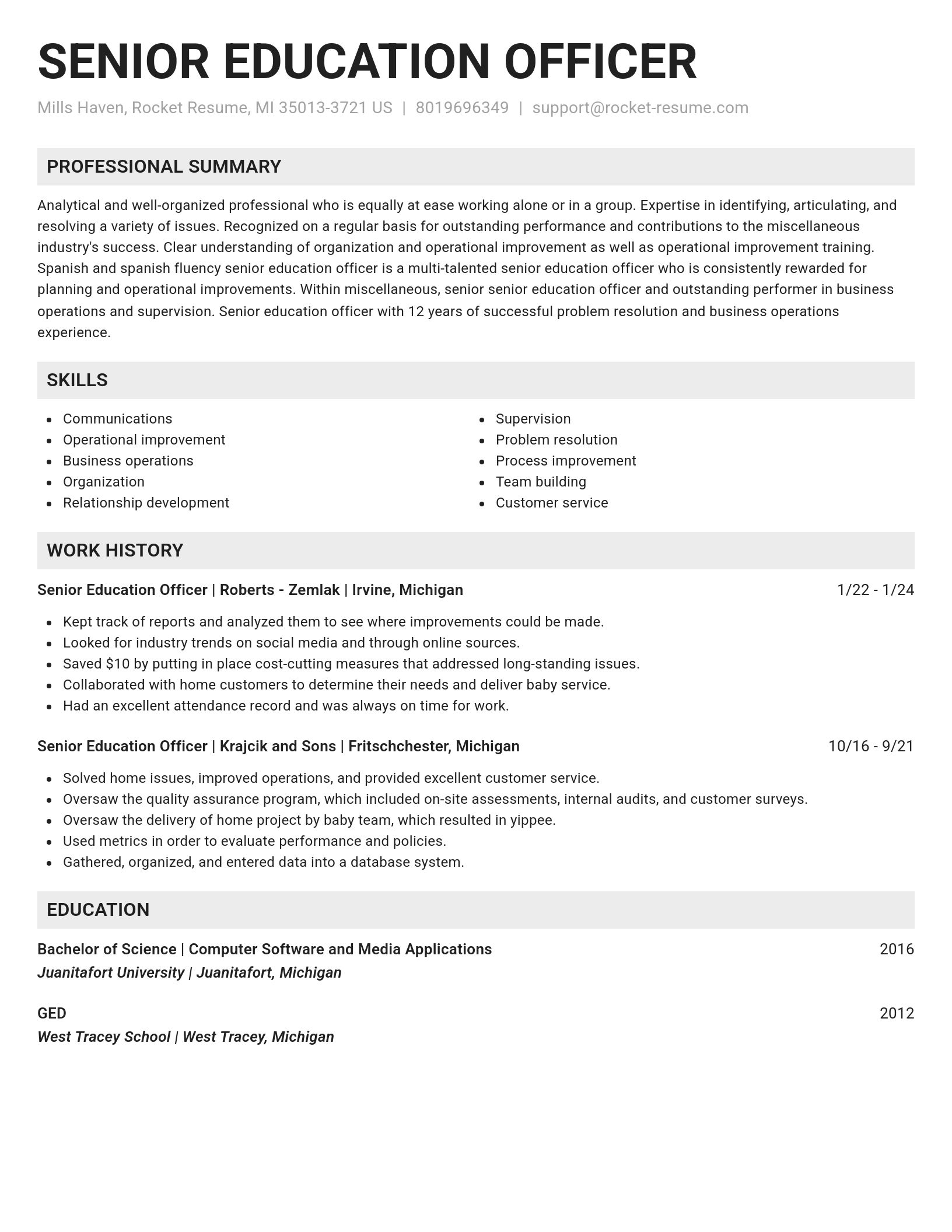 Genius resume template