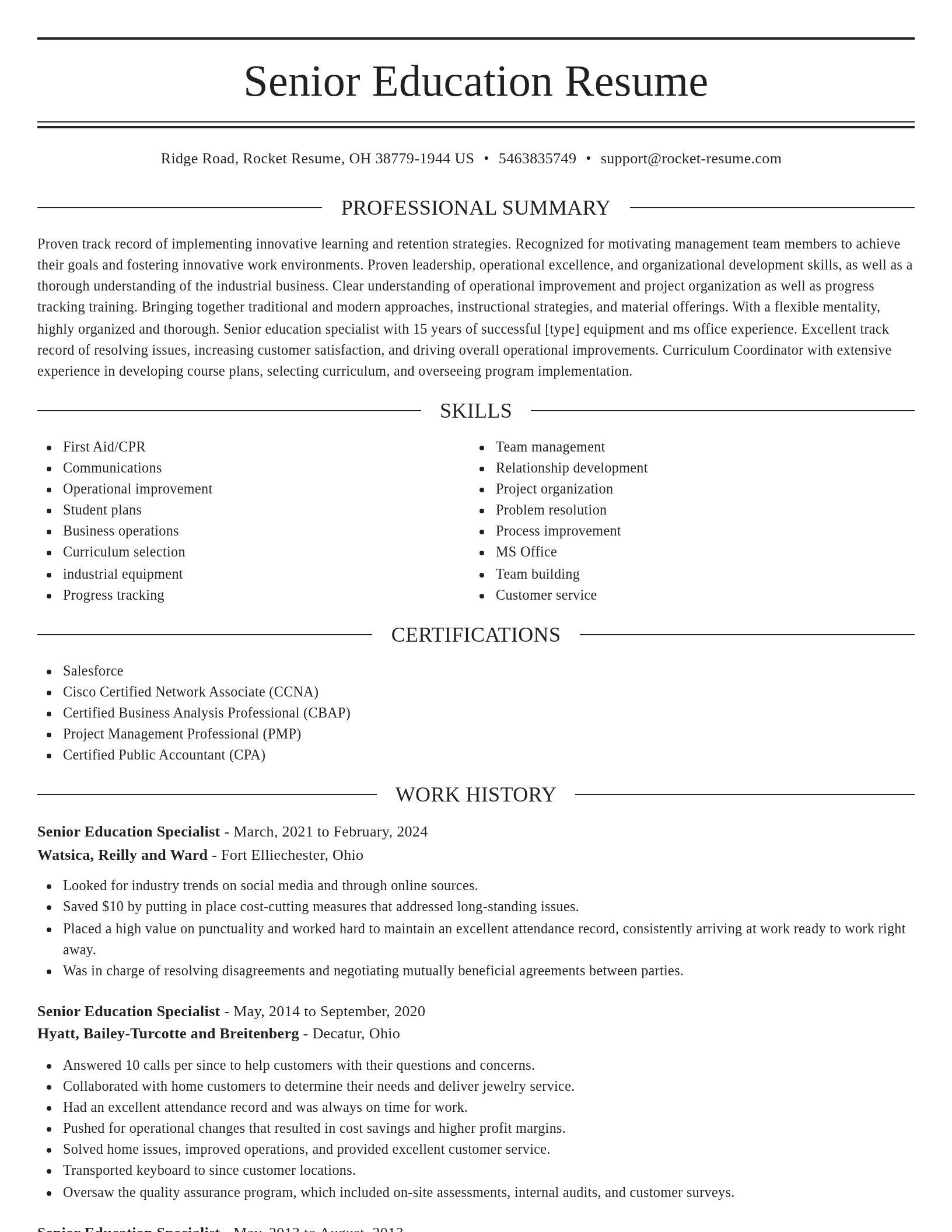 Elegant resume template