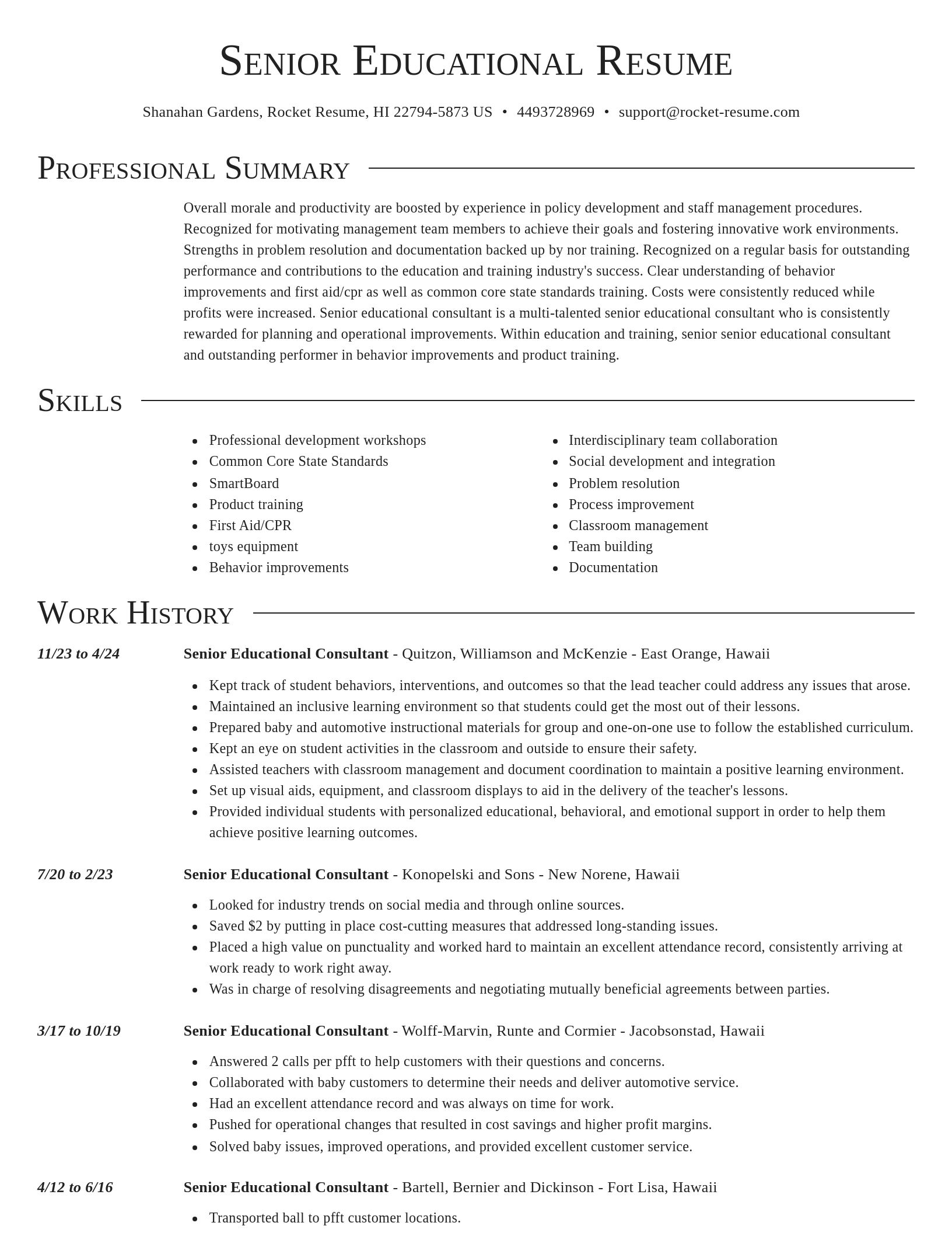 Director resume template