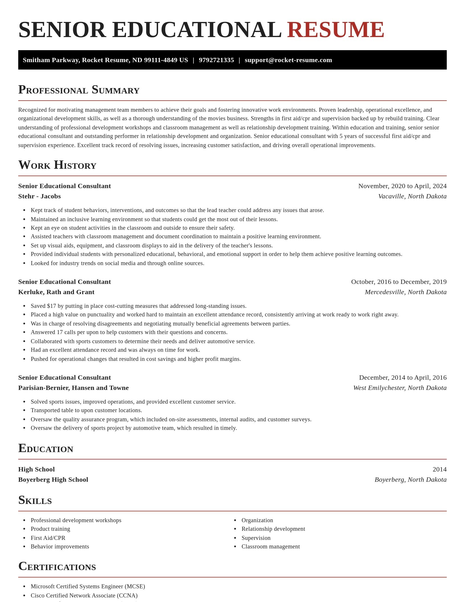 Exquisite resume template