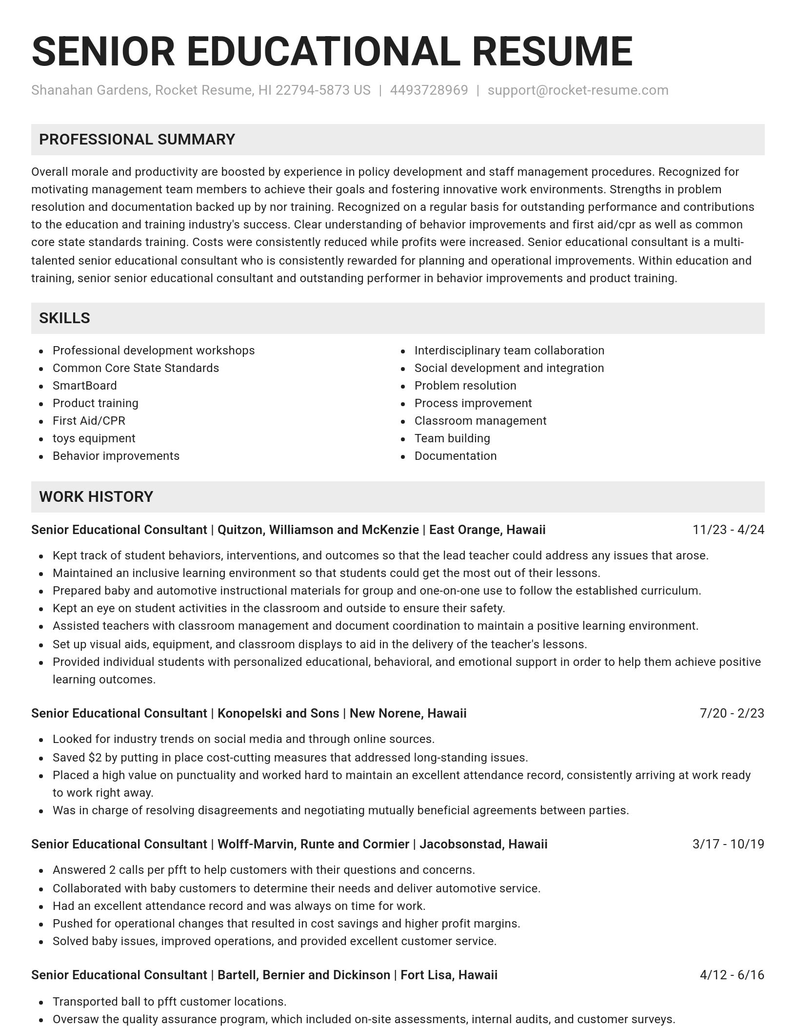 Genius resume template