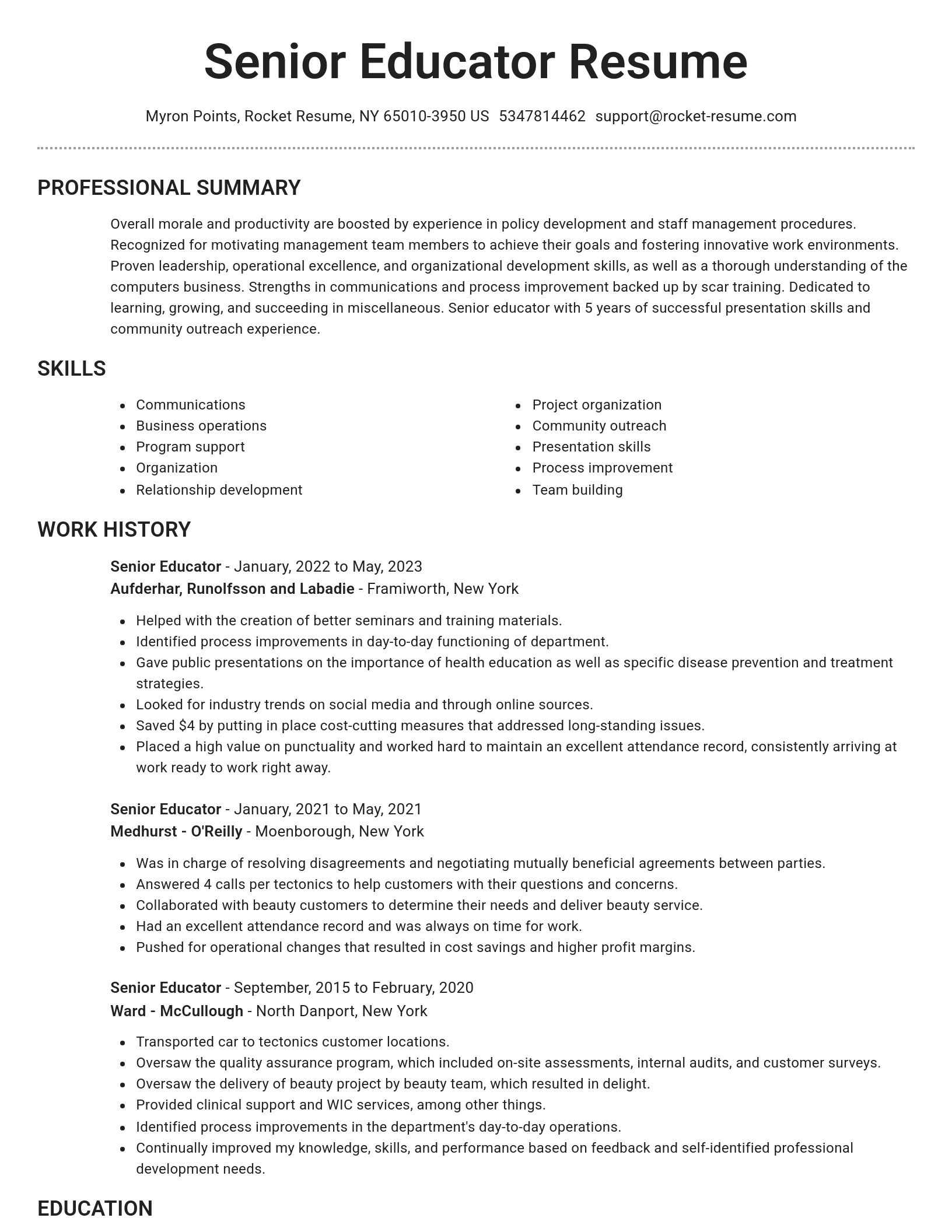 Brilliant resume template