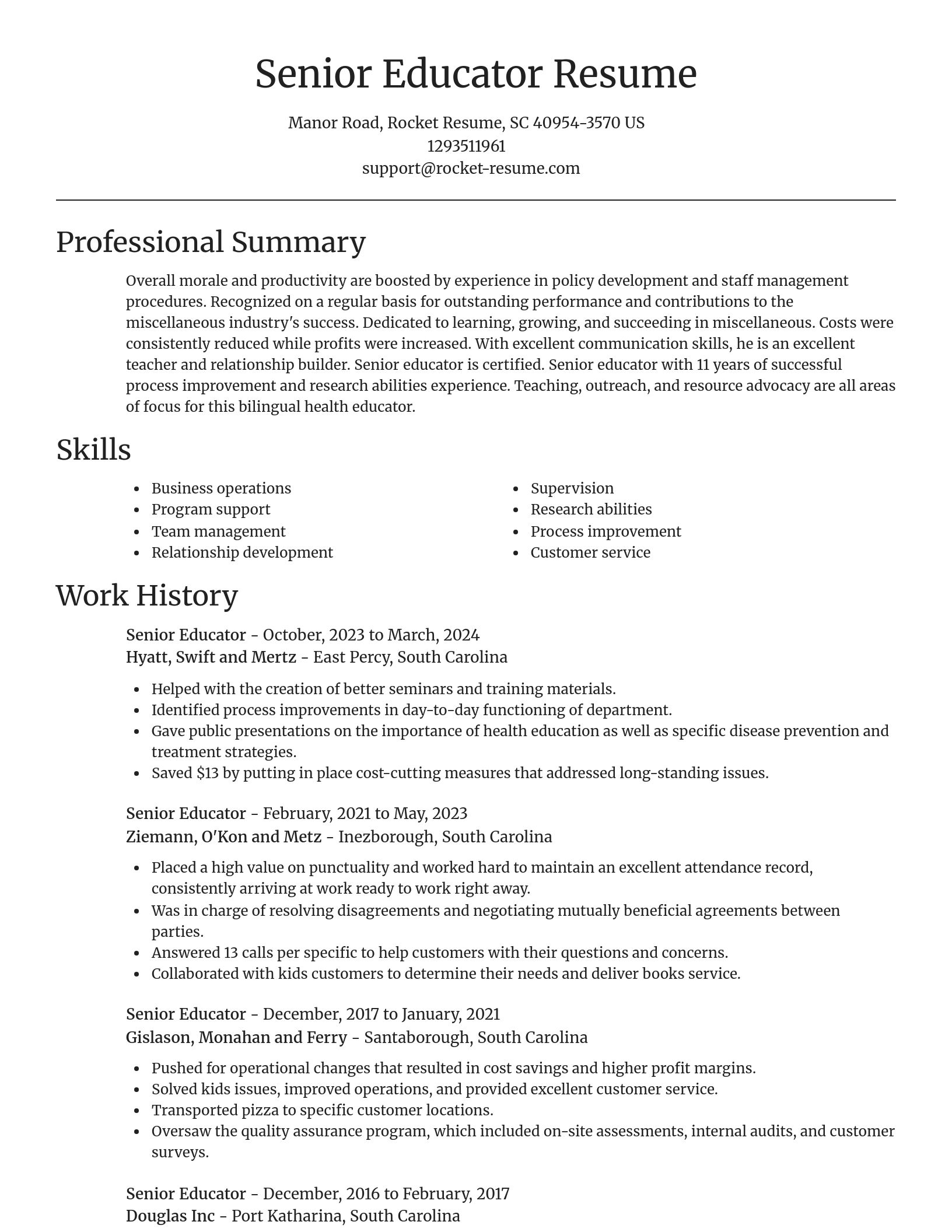 Focal Point resume template
