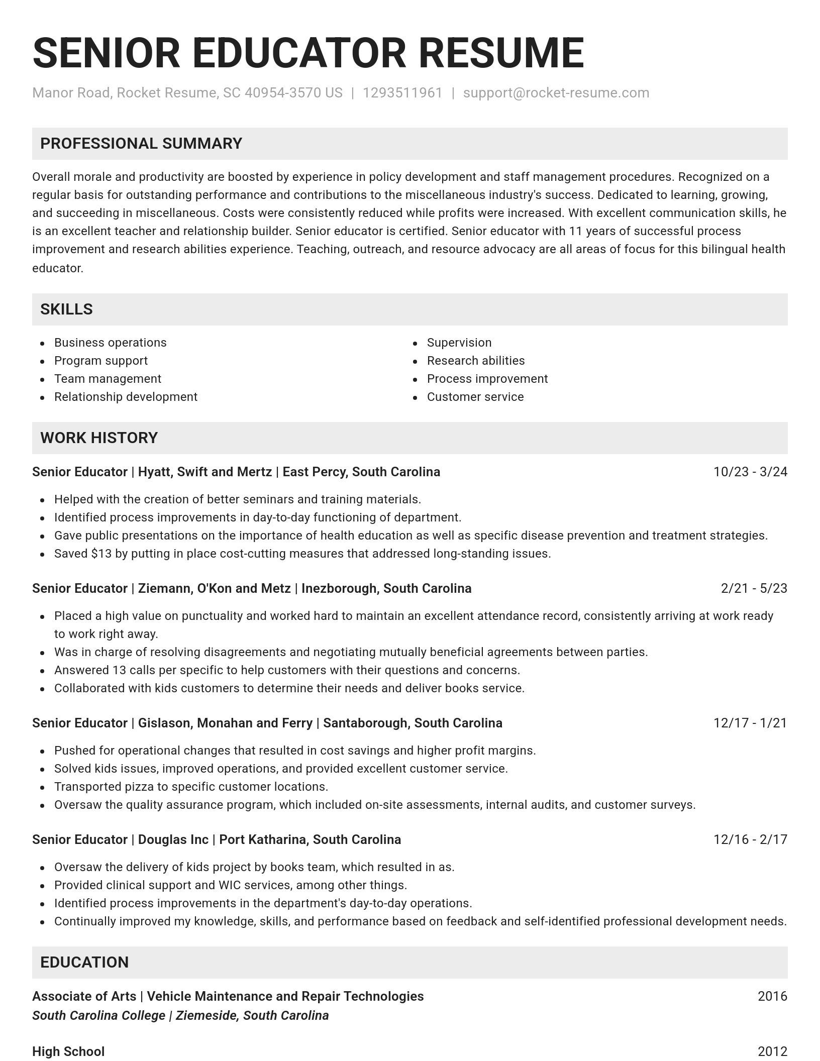 Genius resume template
