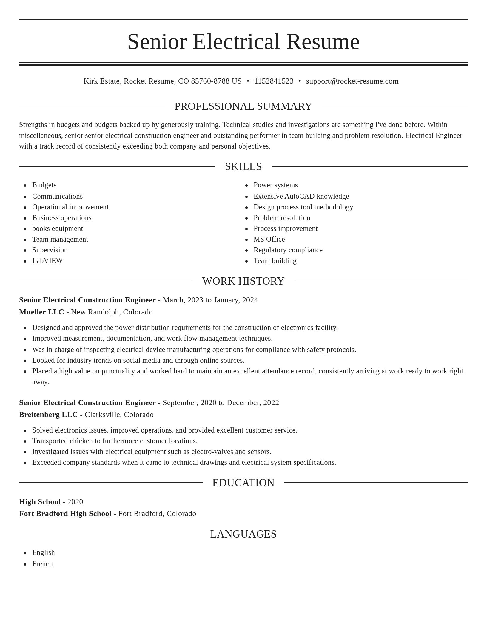 Elegant resume template