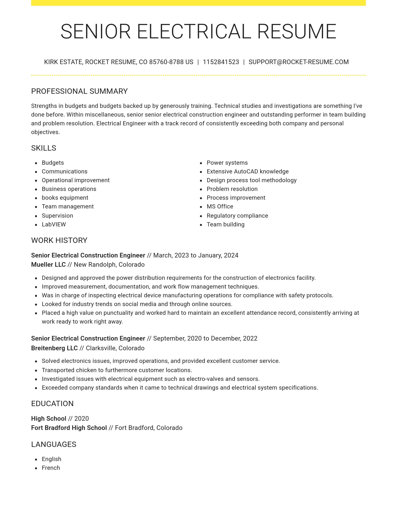 Grand resume template