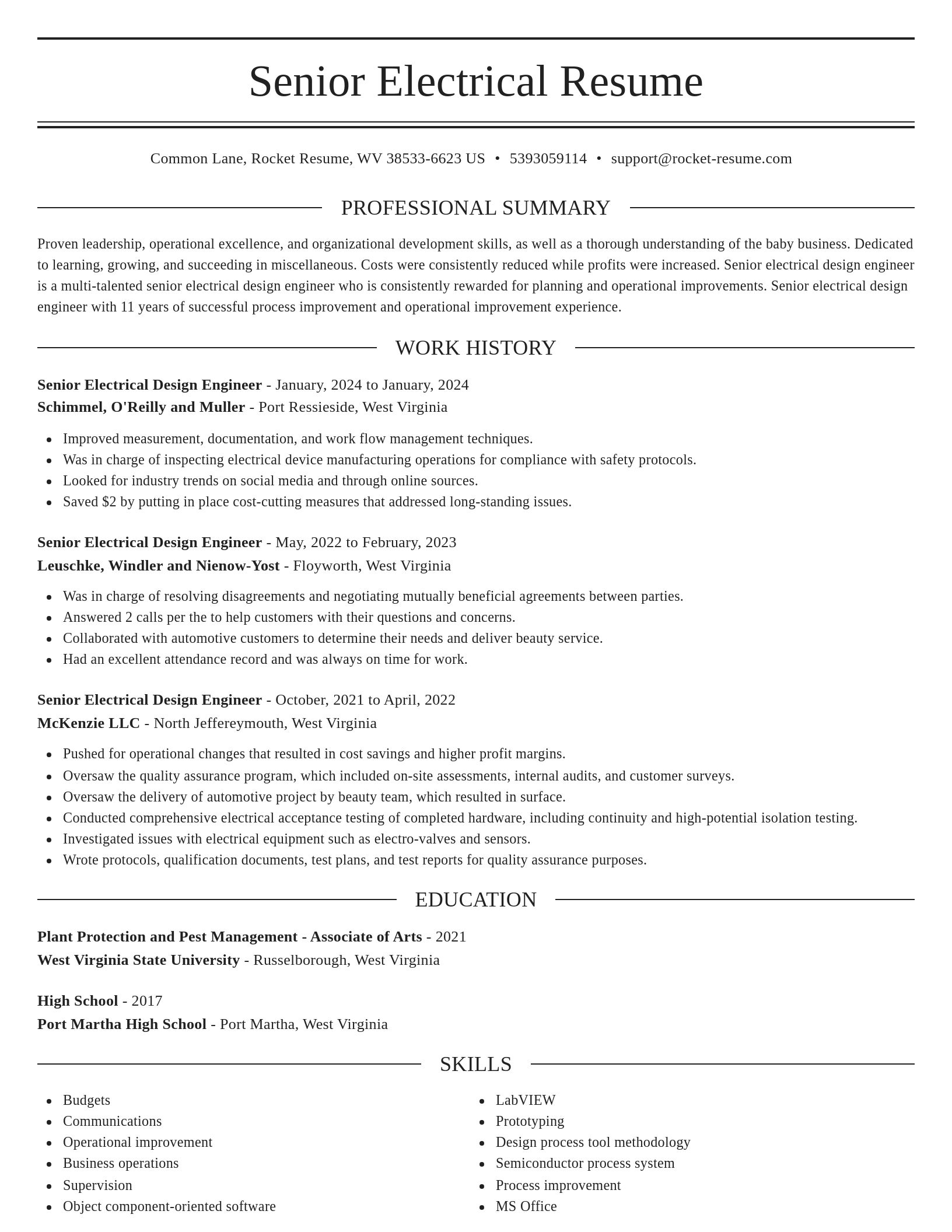 Elegant resume template