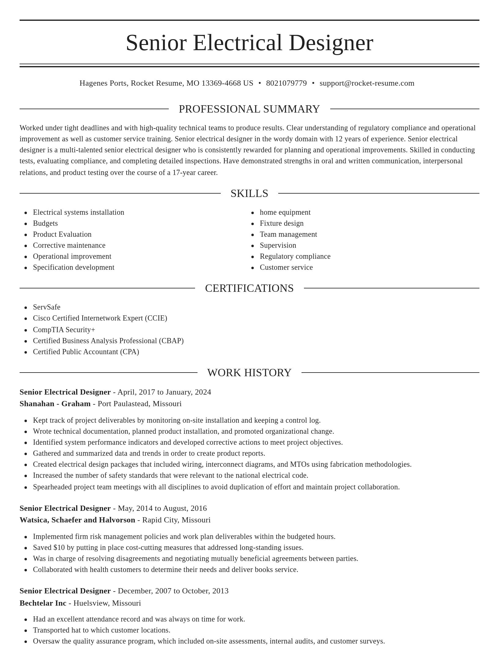 Elegant resume template