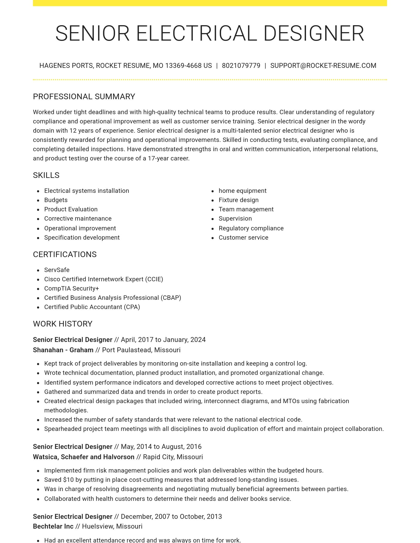 Grand resume template