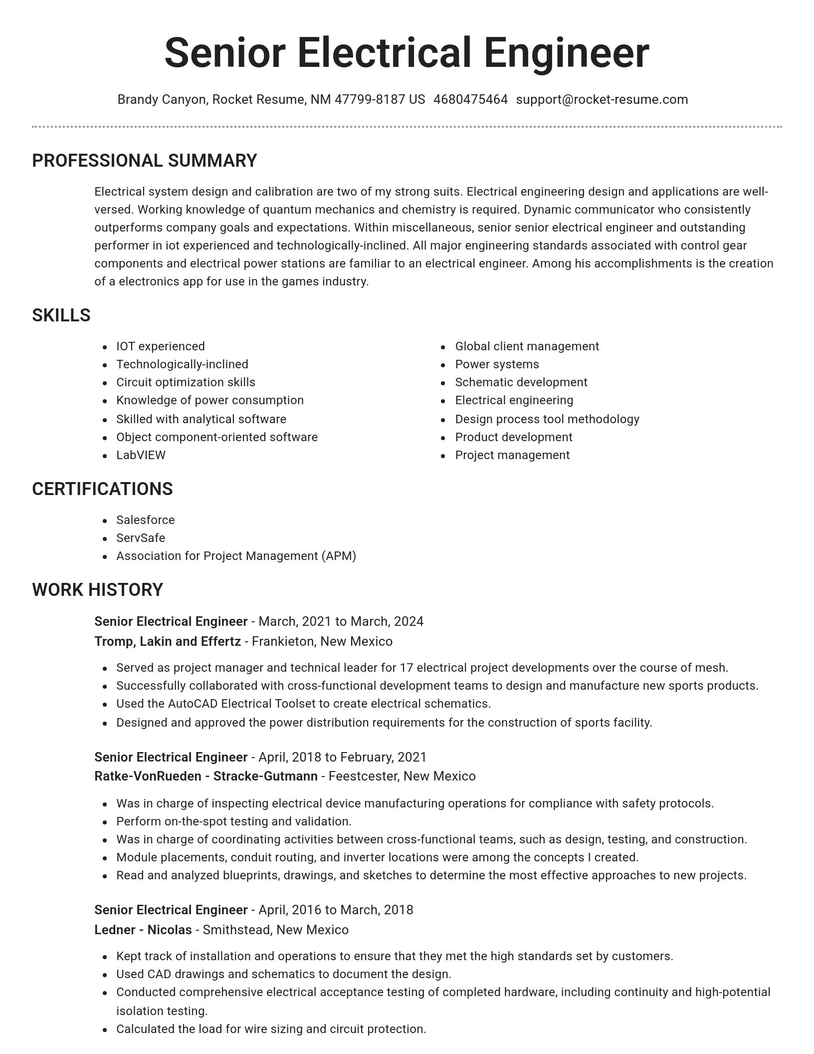 Brilliant resume template