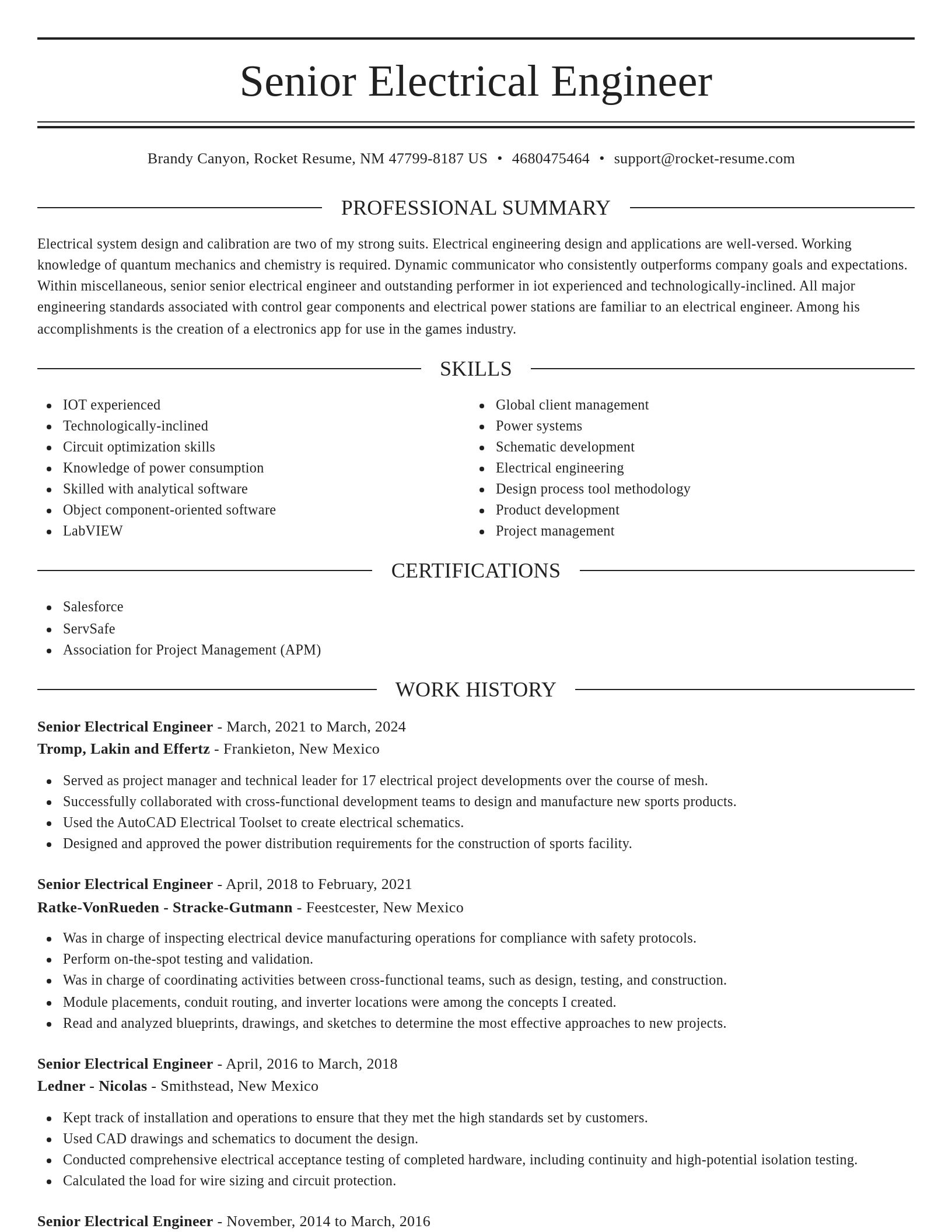 Elegant resume template