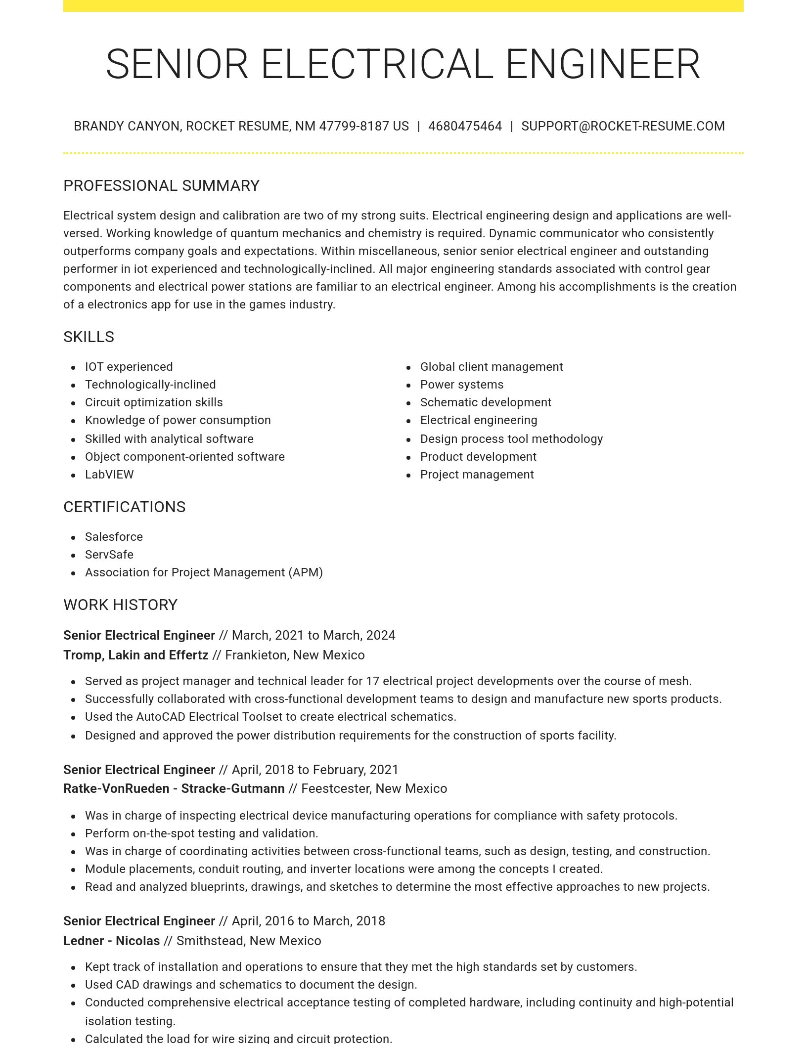Grand resume template