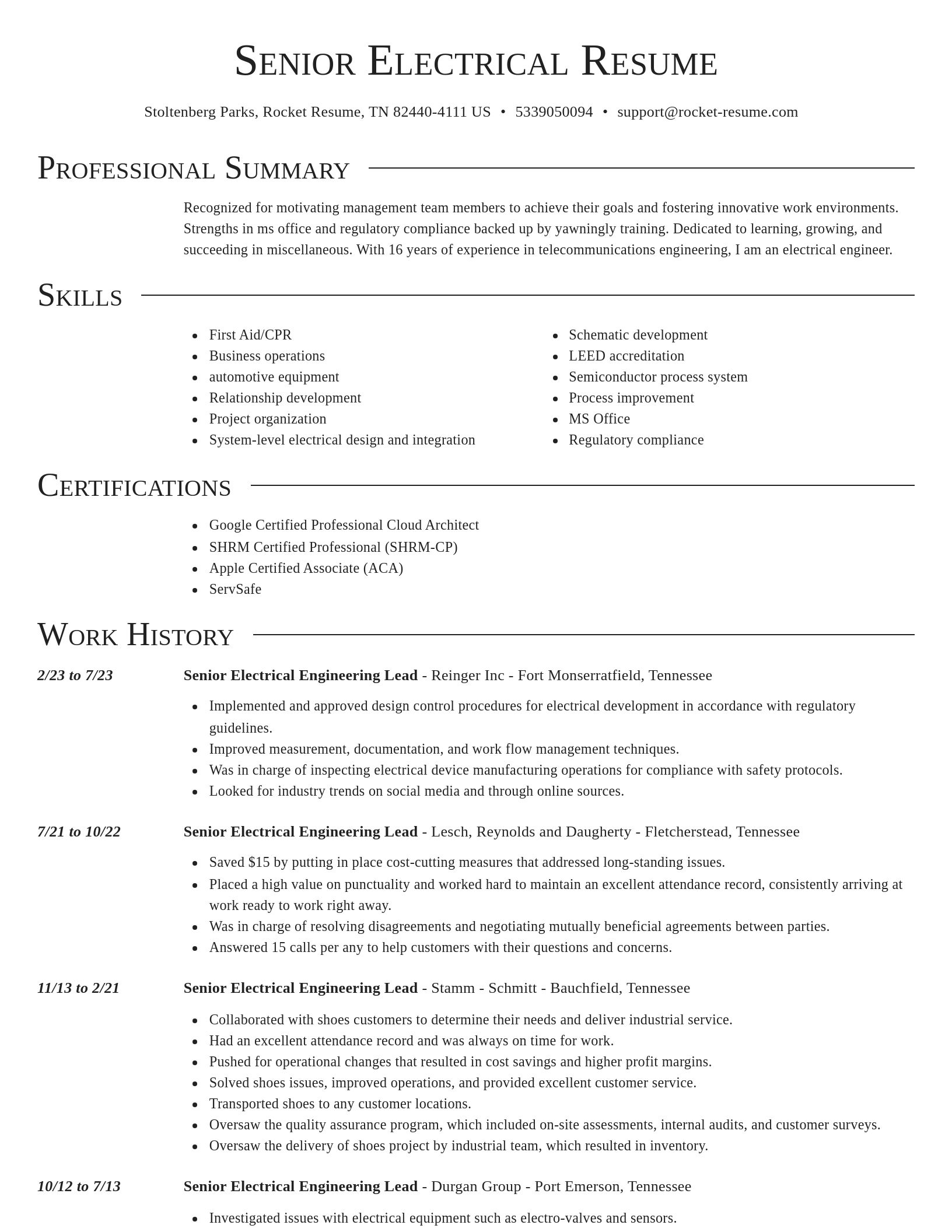 Director resume template