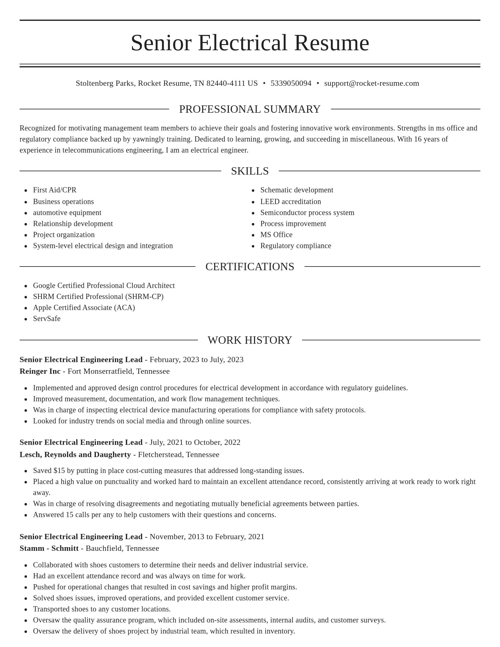 Elegant resume template