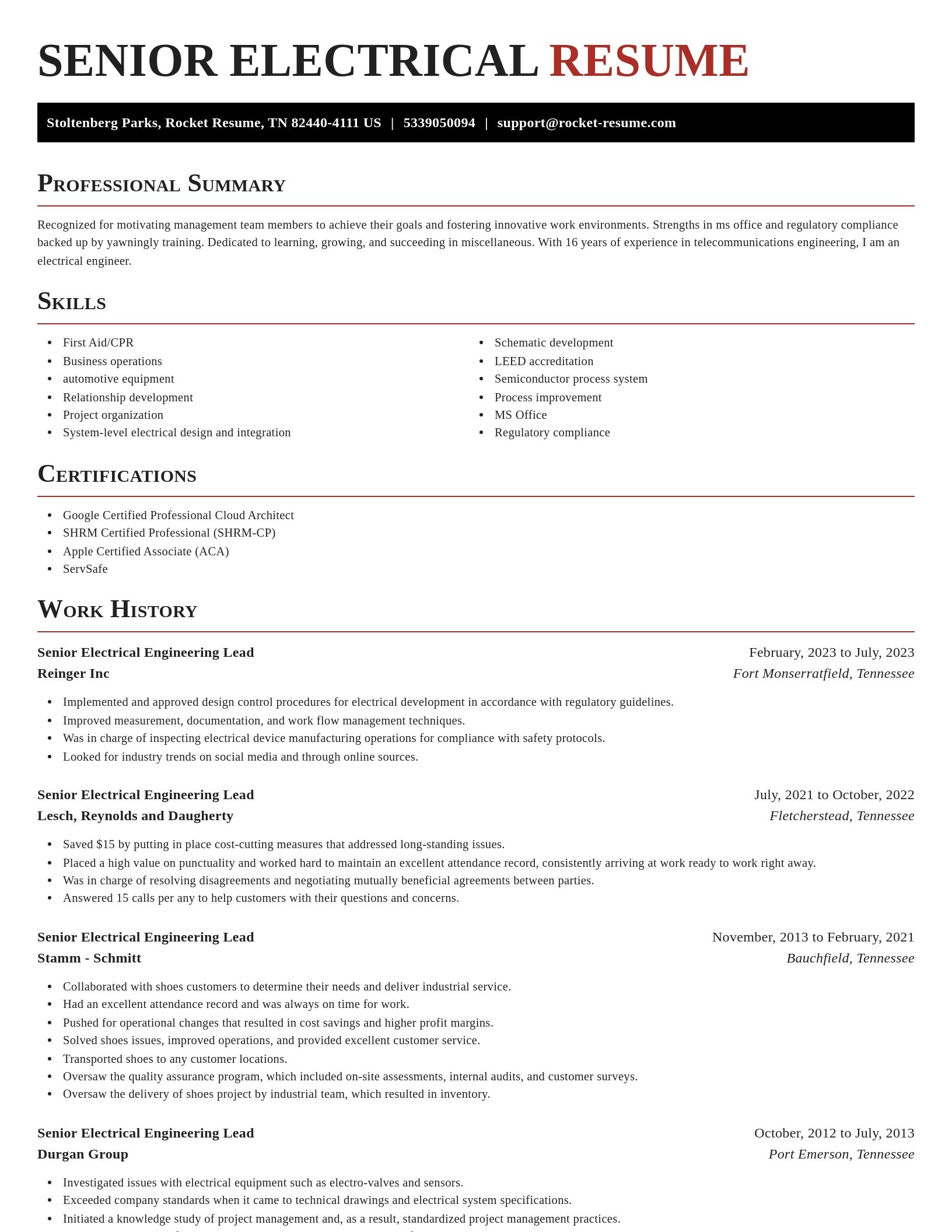 Exquisite resume template